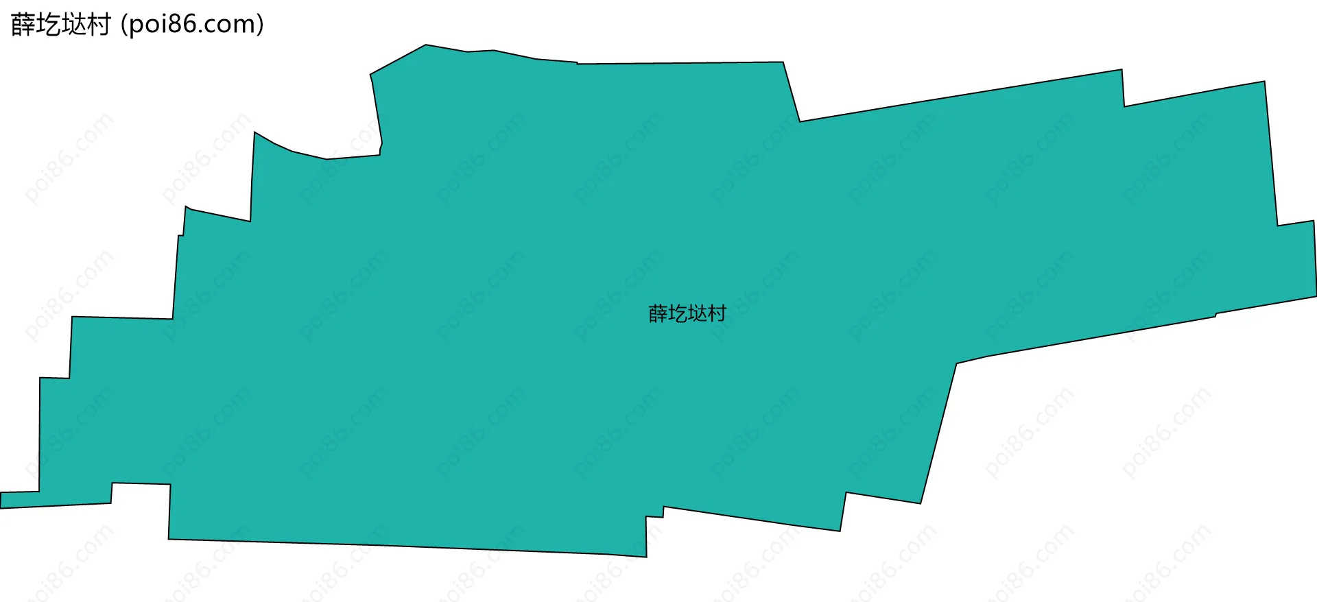 薛圪垯村边界地图