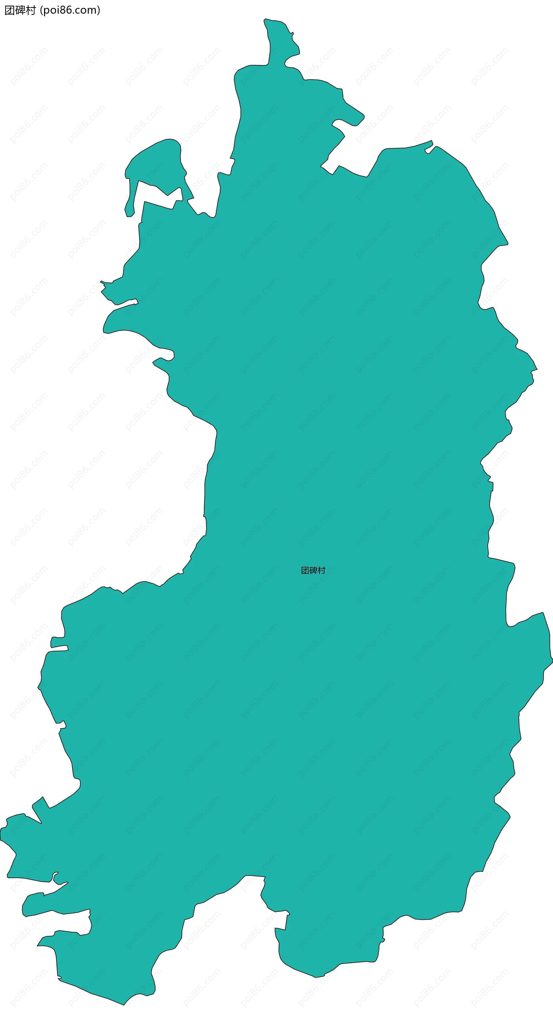 团碑村边界地图