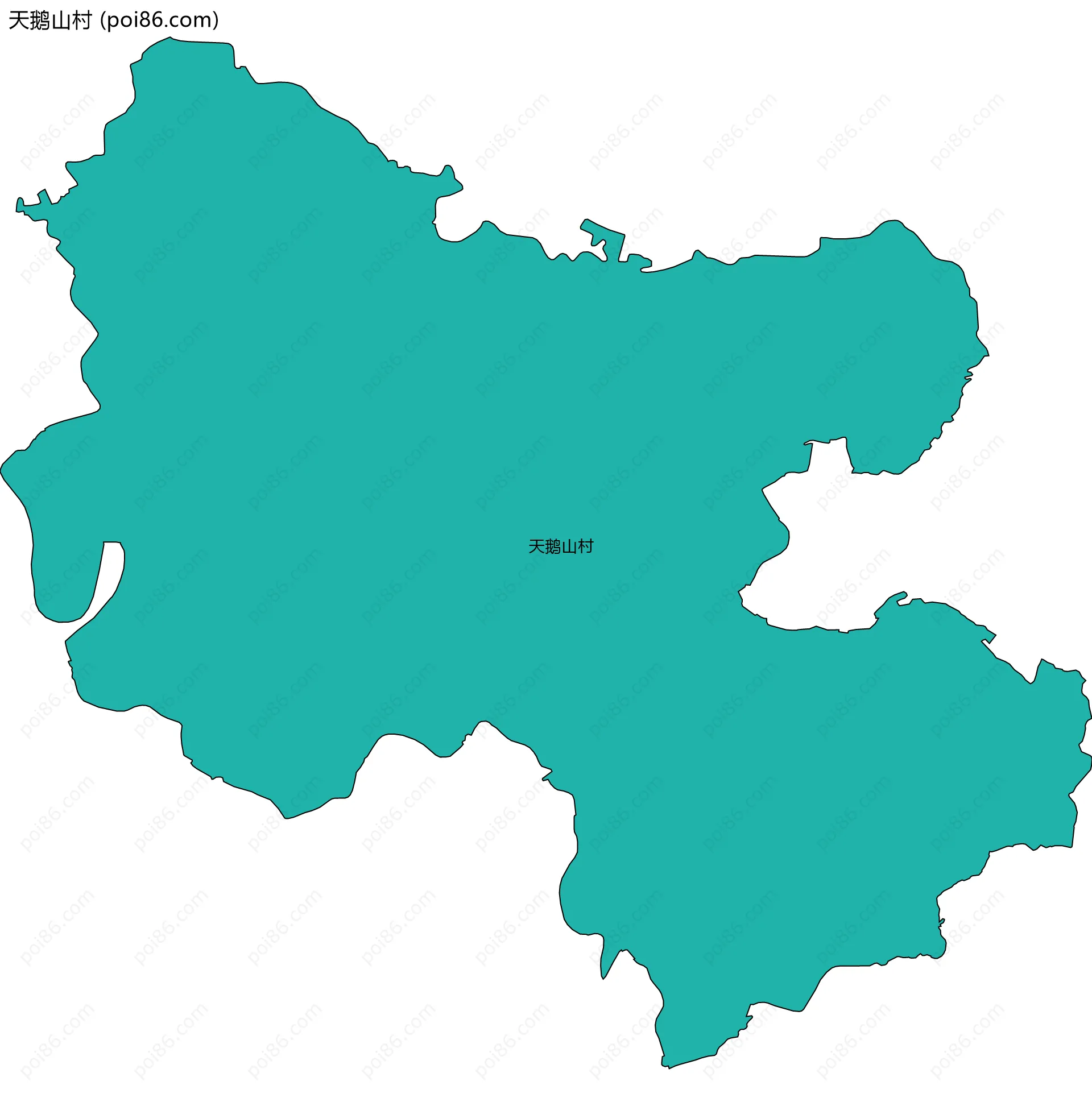 天鹅山村边界地图