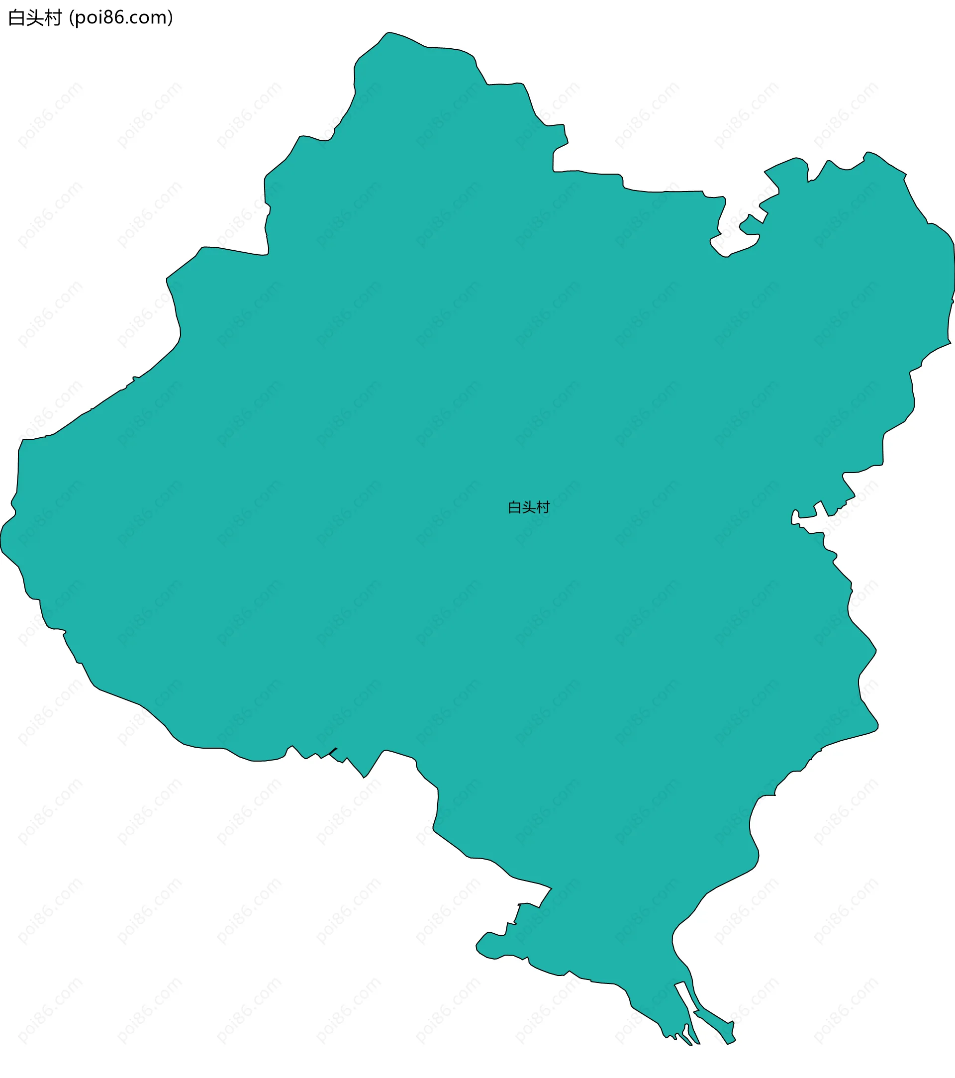 白头村边界地图