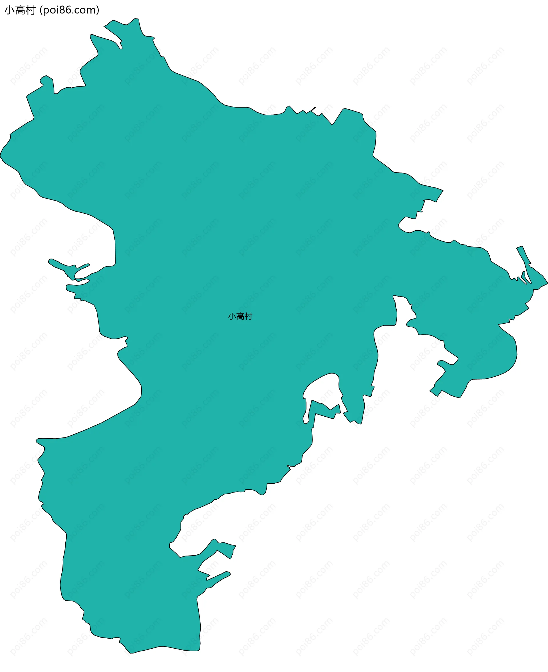 小高村边界地图