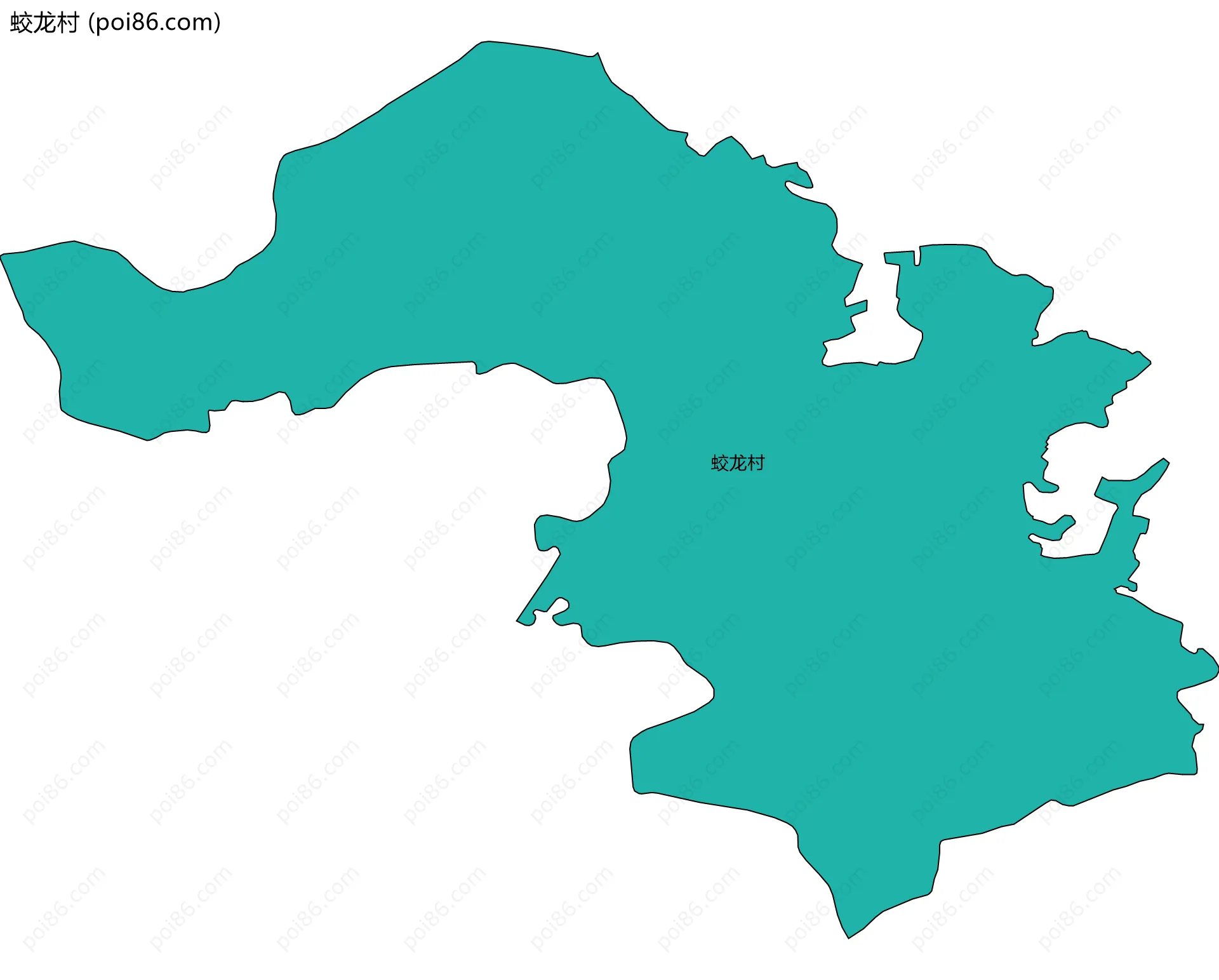 蛟龙村边界地图