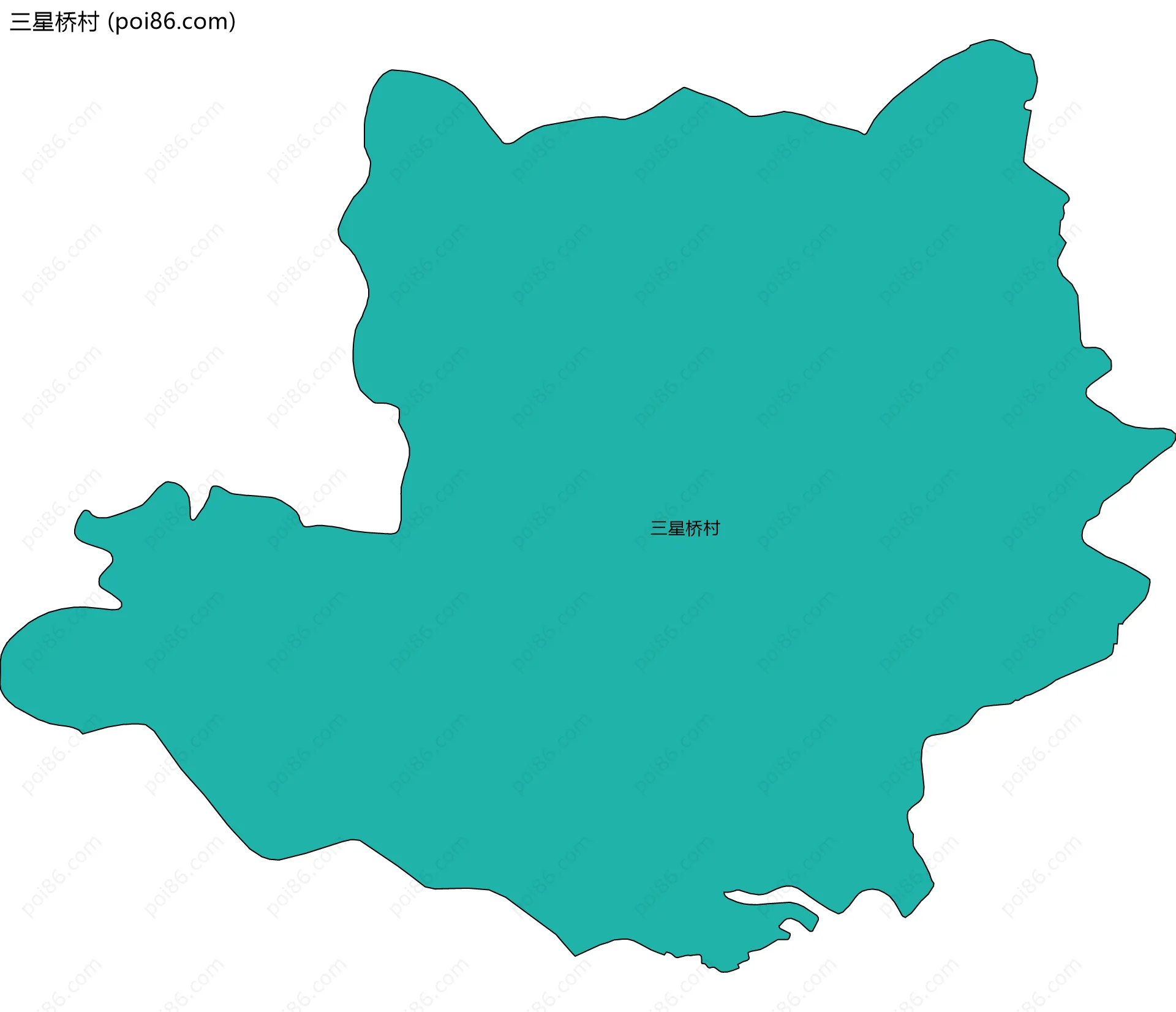 三星桥村边界地图