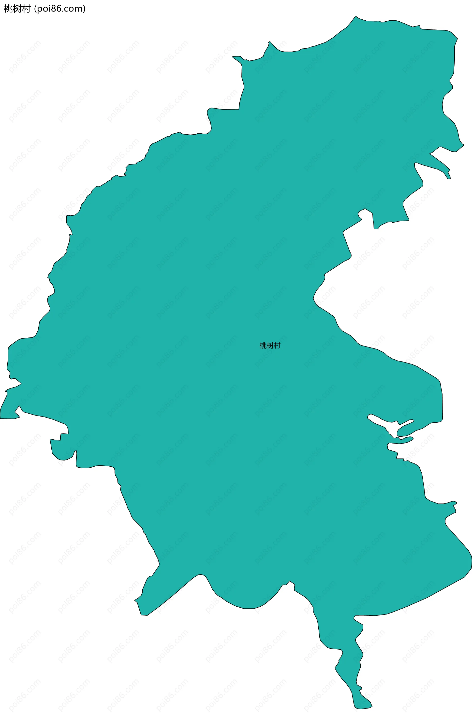 桃树村边界地图