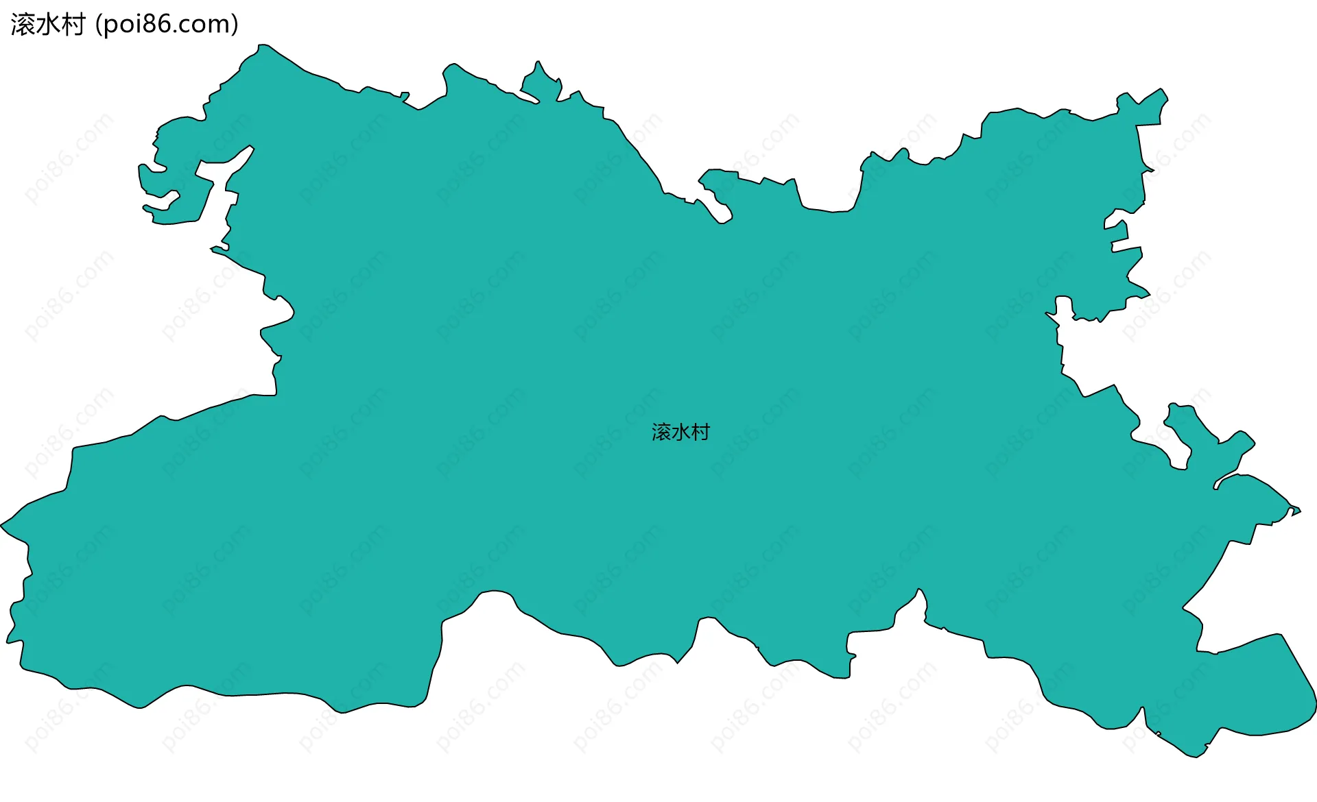 滚水村边界地图