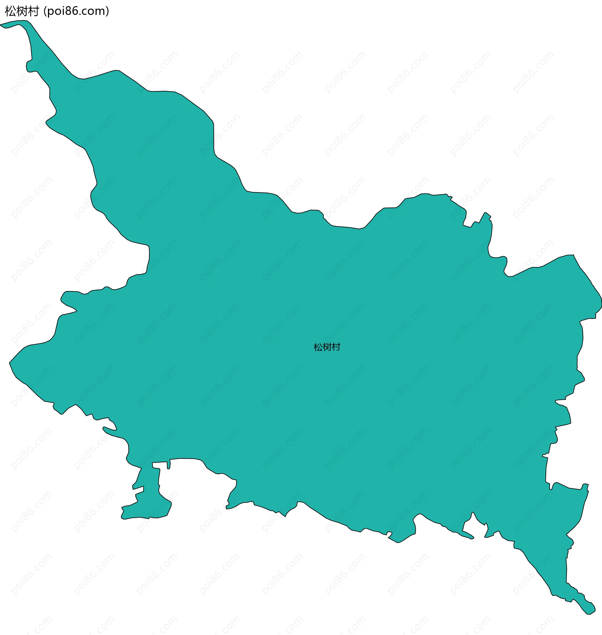 松树村边界地图