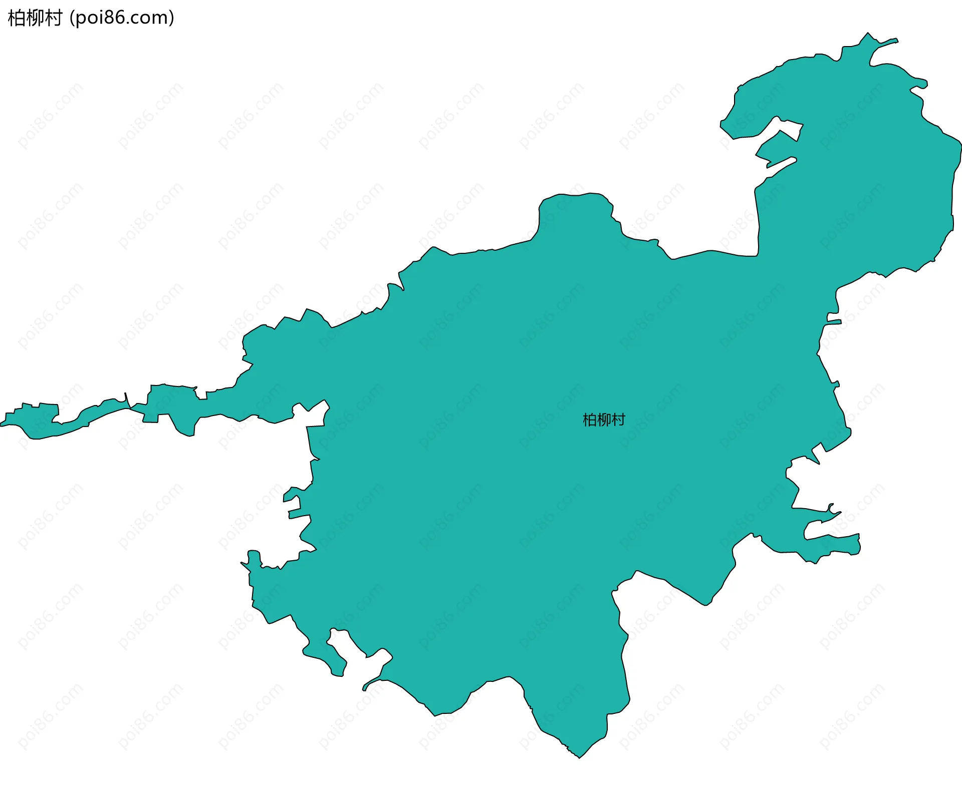 柏柳村边界地图