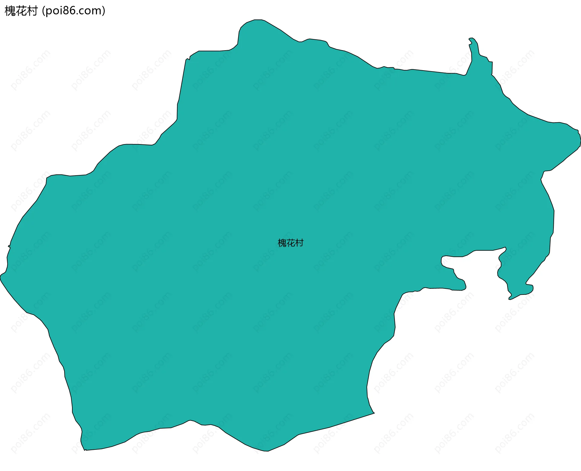 槐花村边界地图