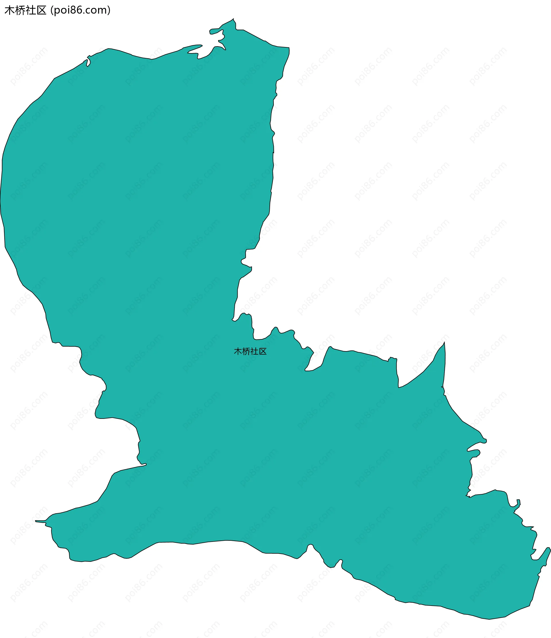 木桥社区边界地图