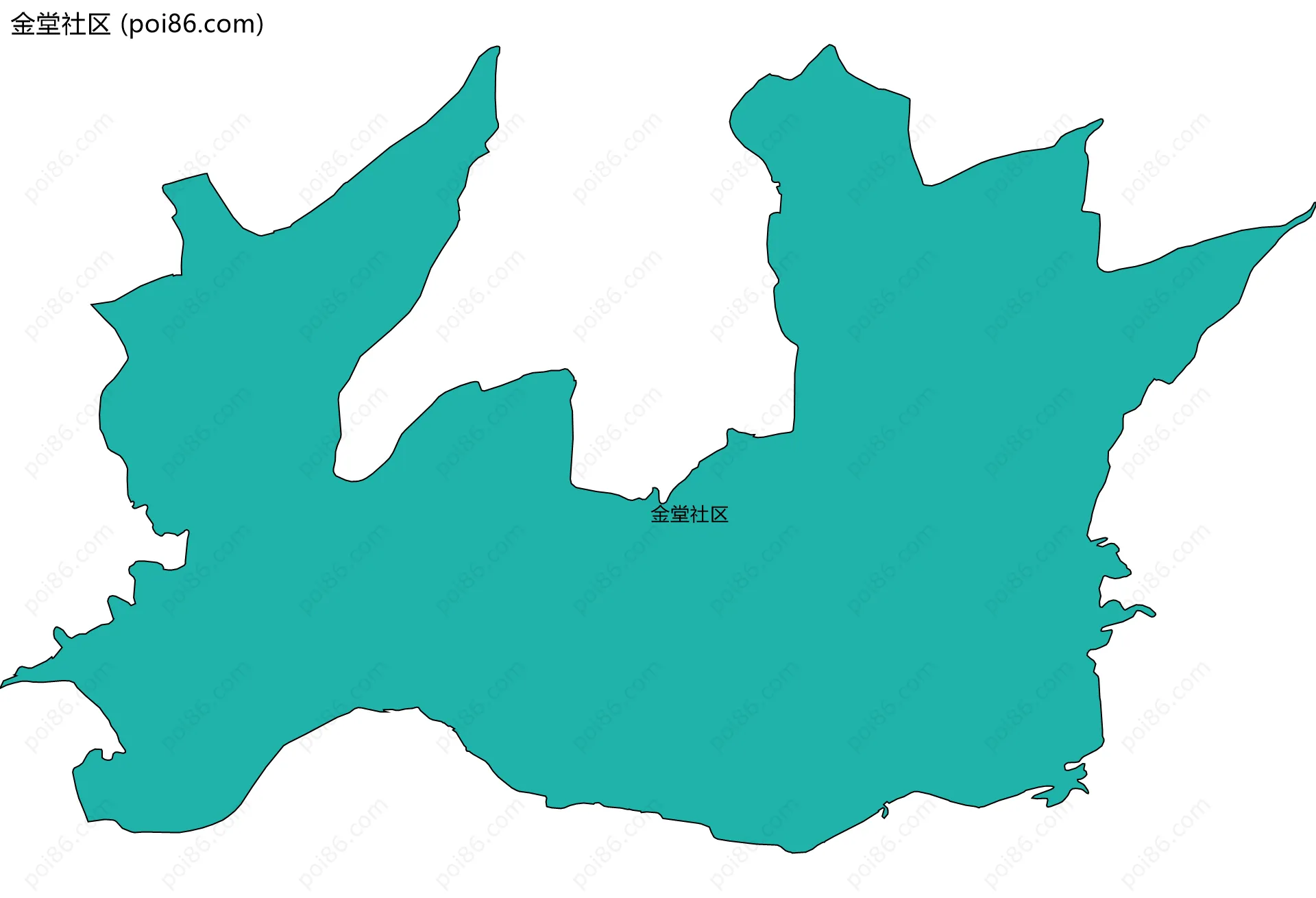 金堂社区边界地图
