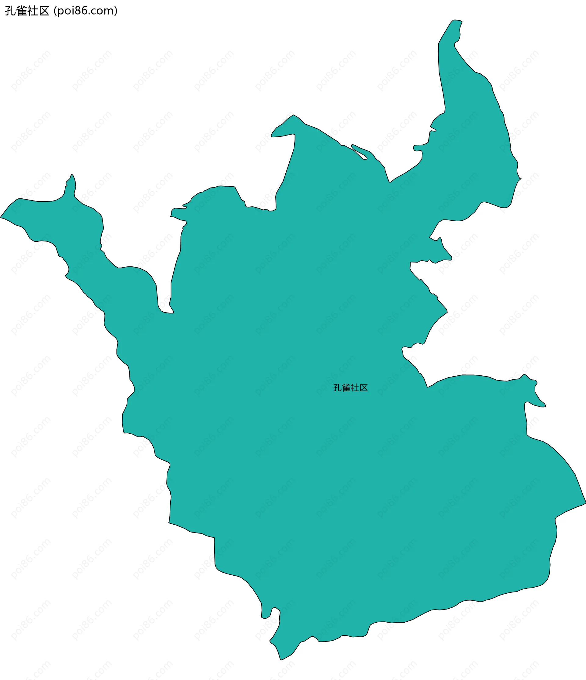 孔雀社区边界地图