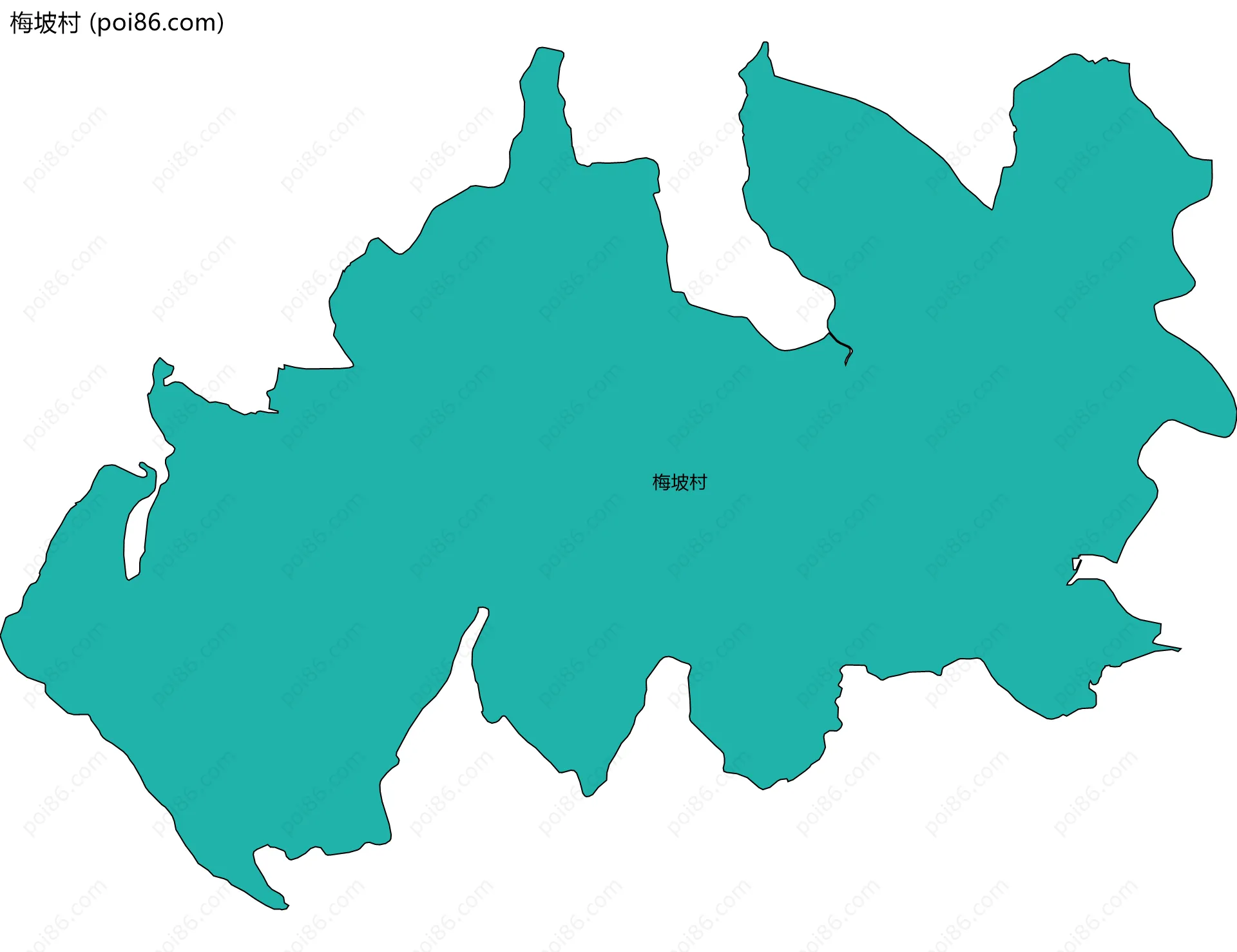 梅坡村边界地图