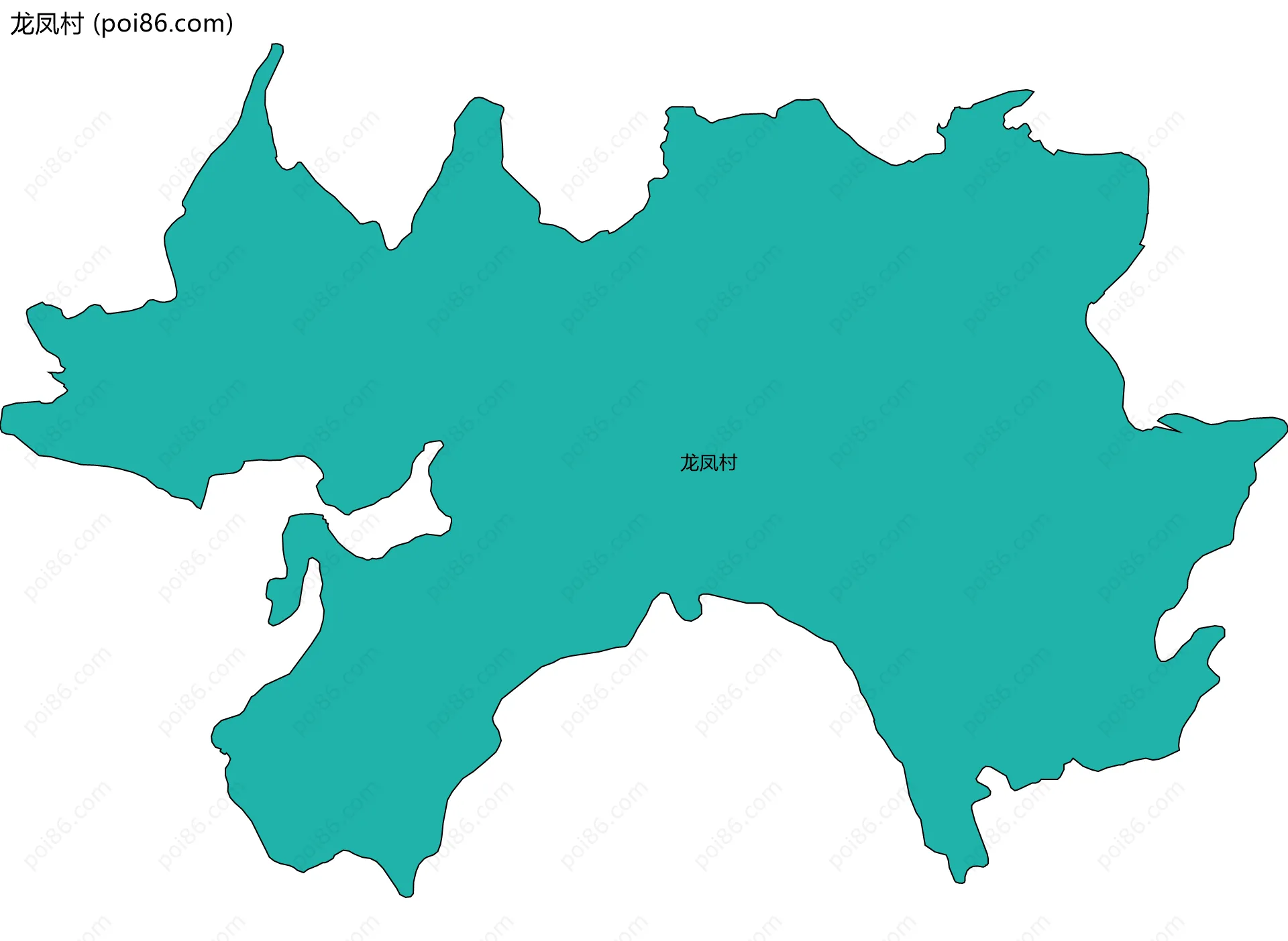 龙凤村边界地图