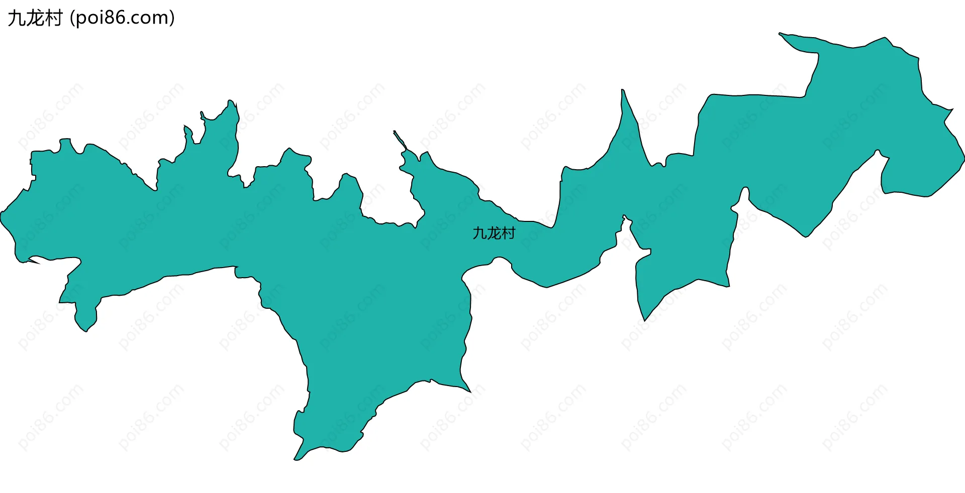 九龙村边界地图