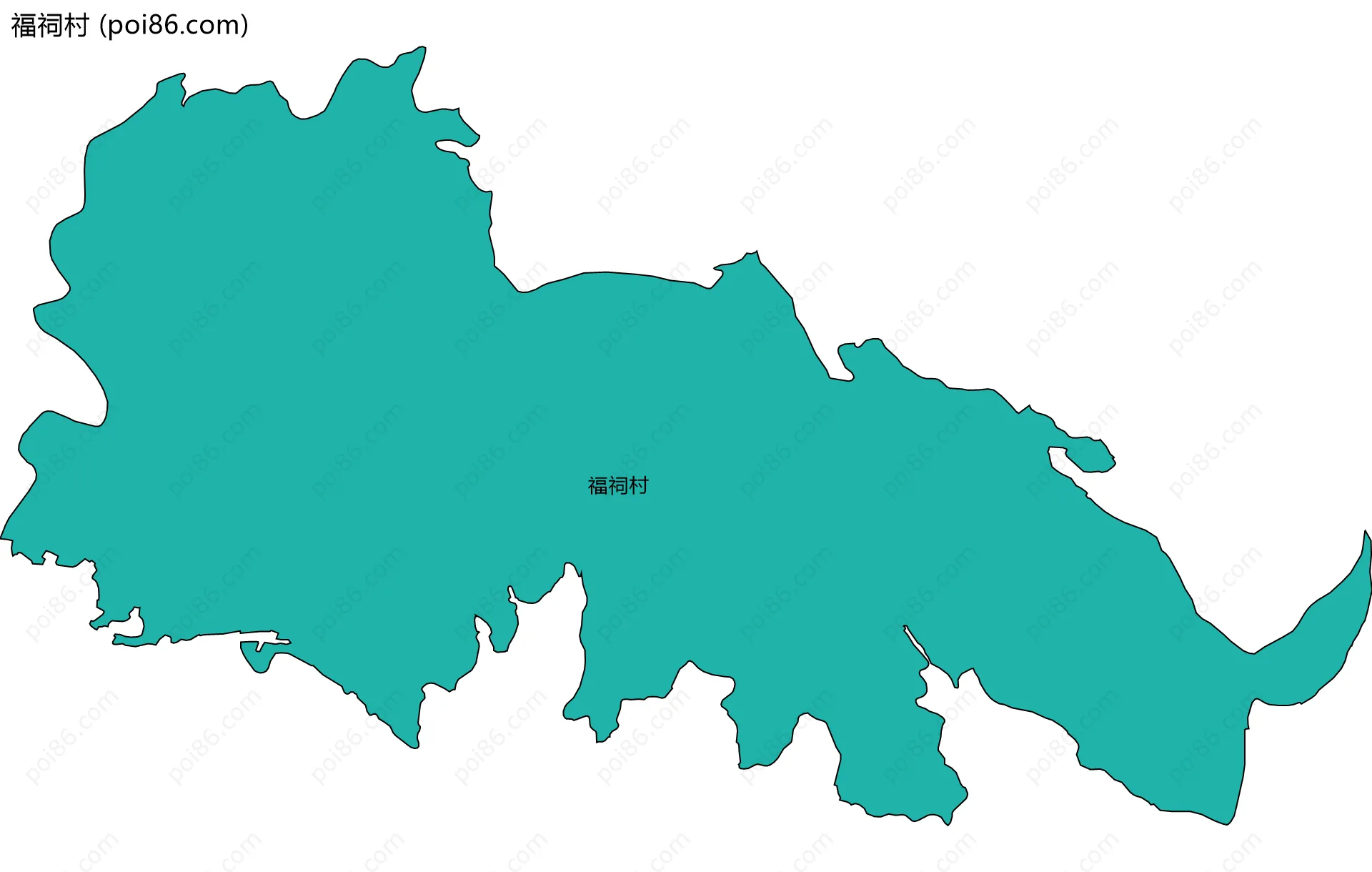 福祠村边界地图