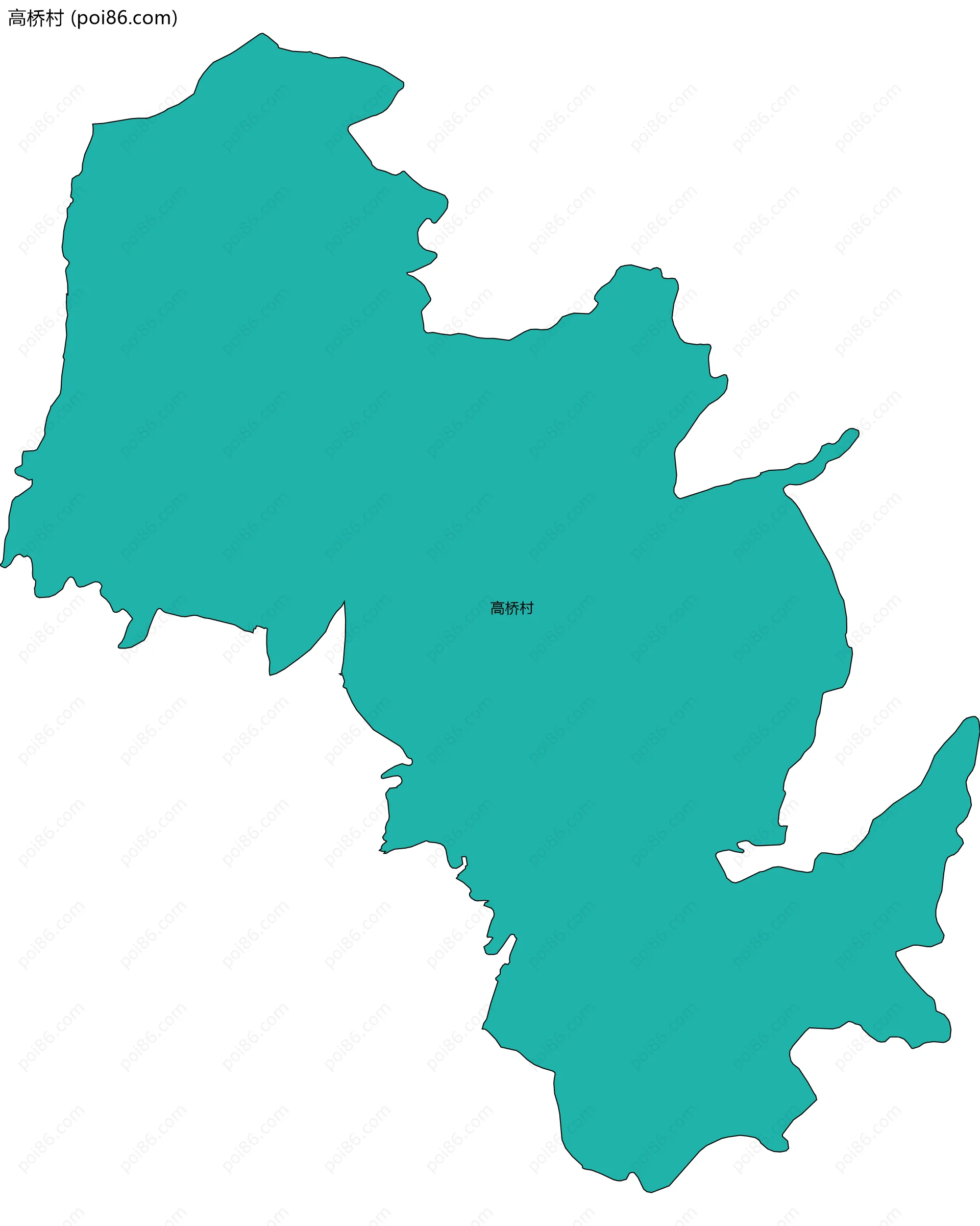 高桥村边界地图