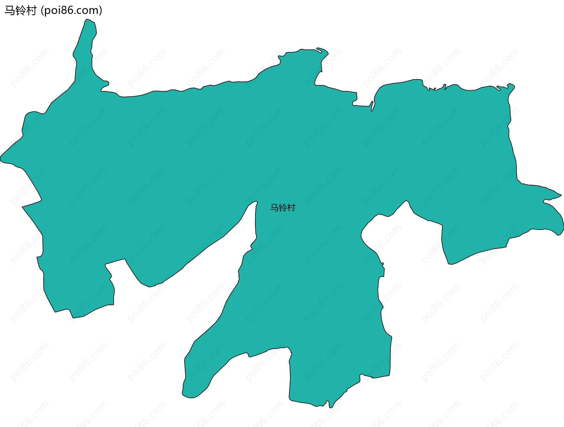 马铃村边界地图