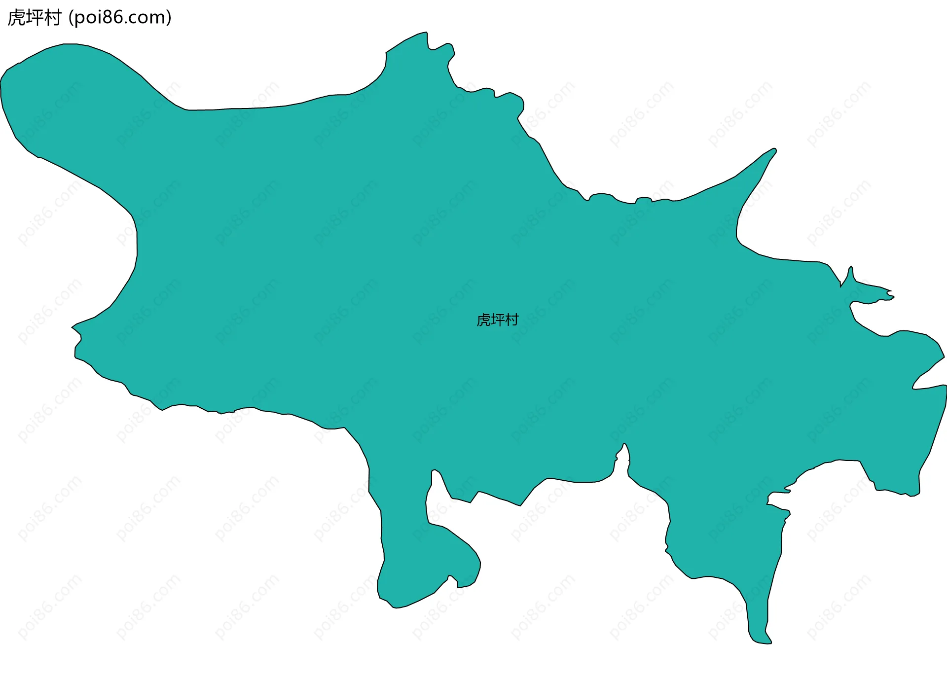 虎坪村边界地图