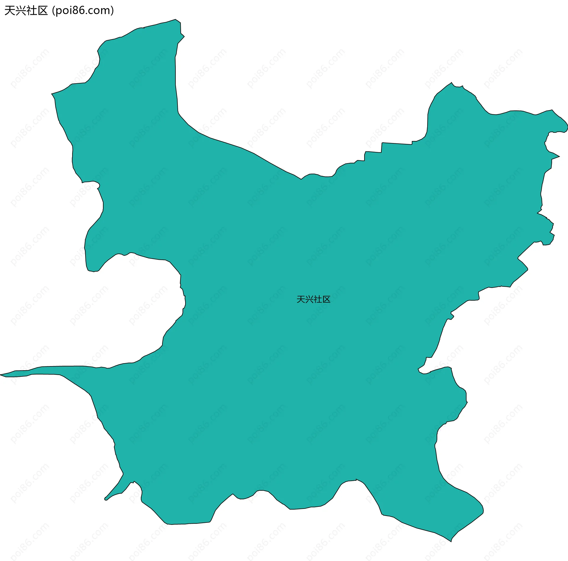 天兴社区边界地图