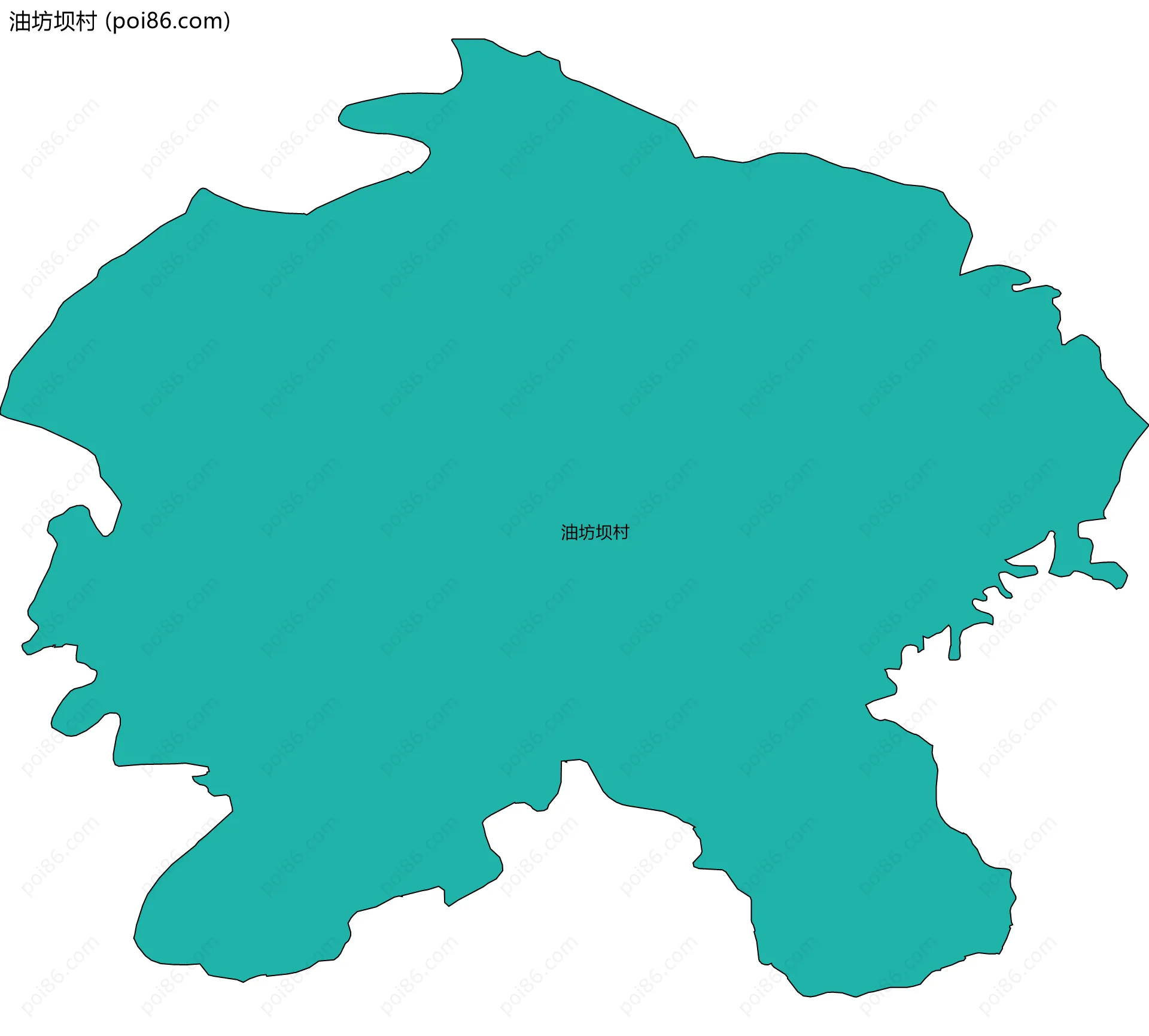 油坊坝村边界地图