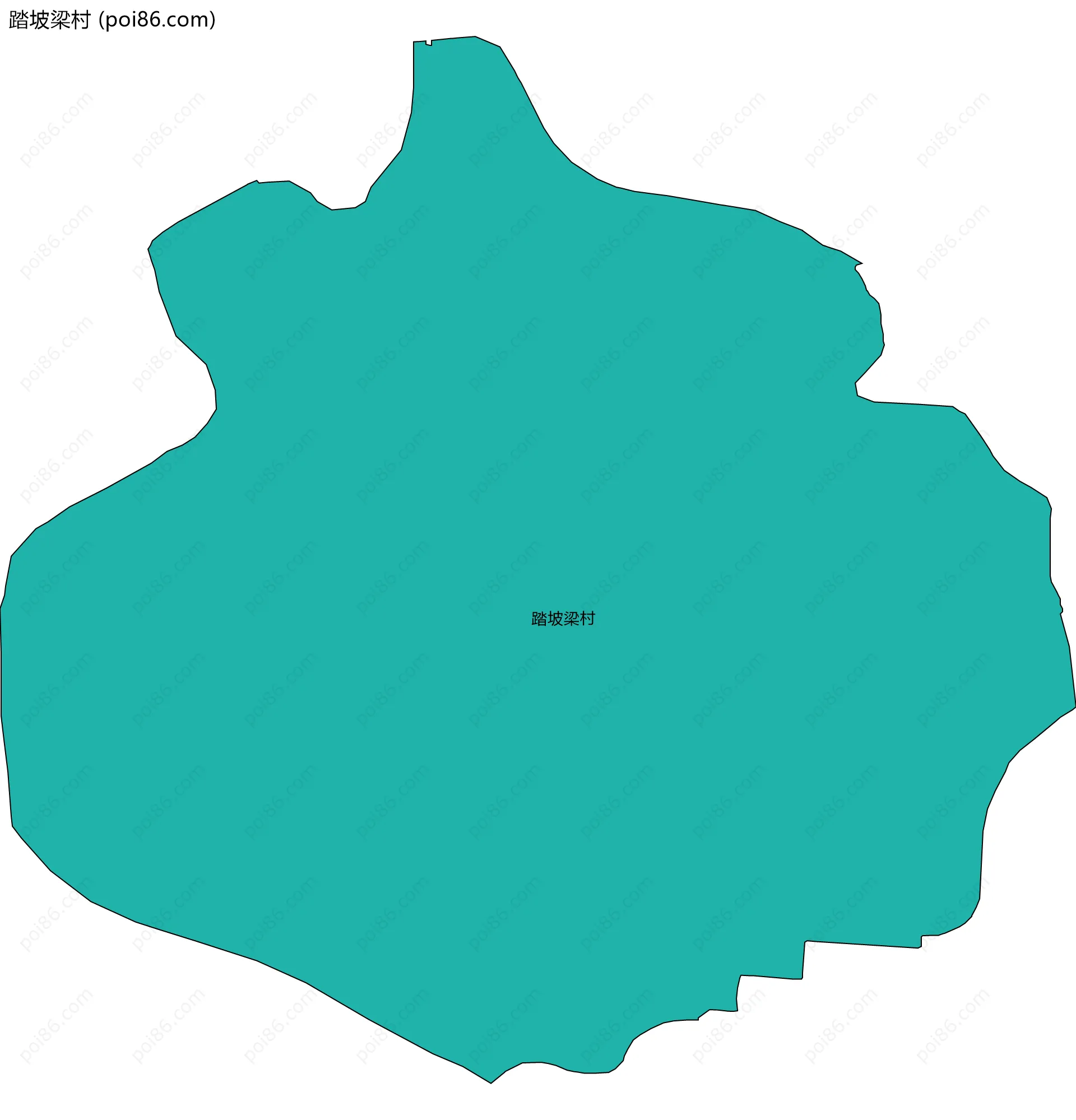 踏坡梁村边界地图