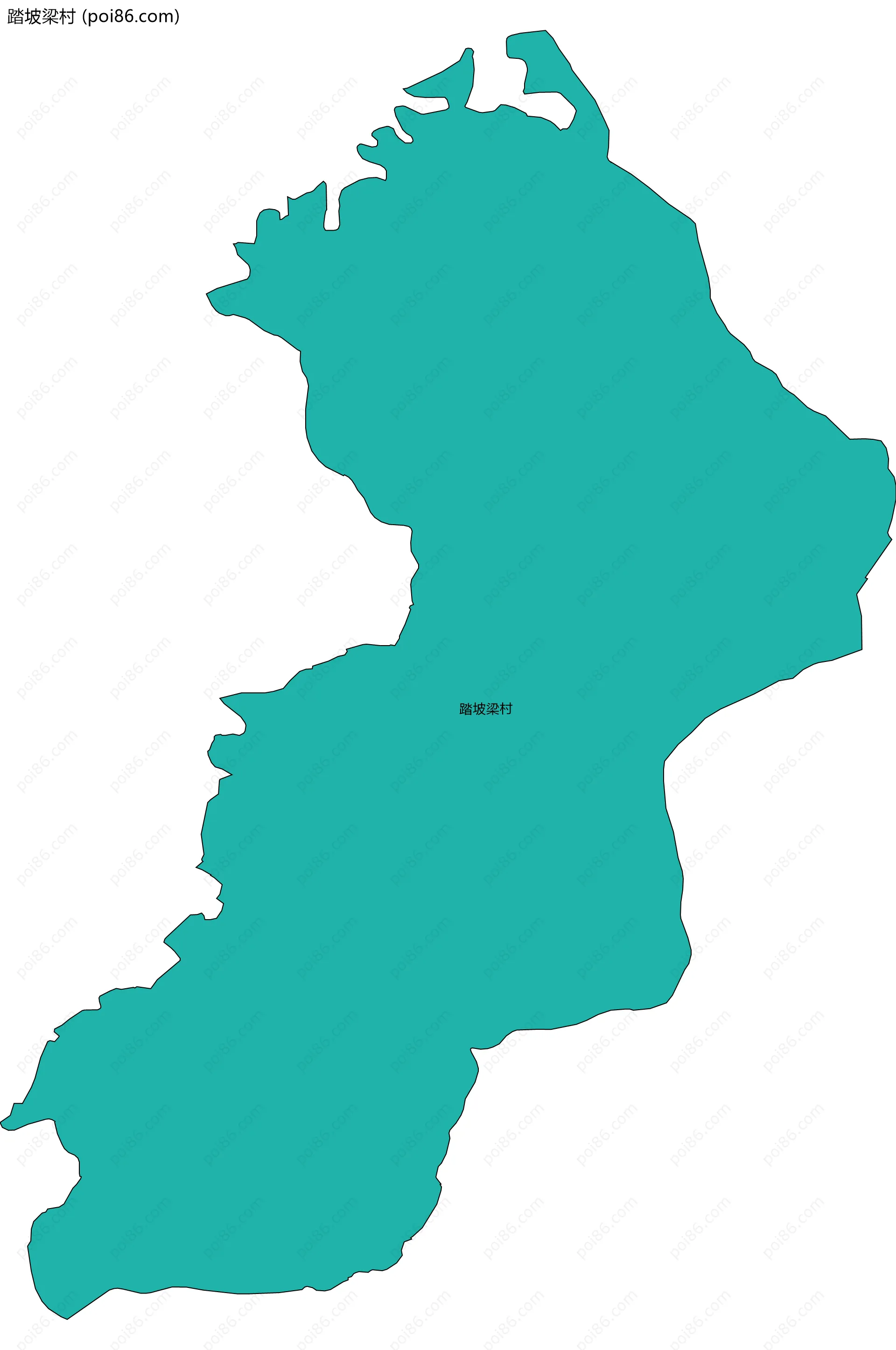 踏坡梁村边界地图