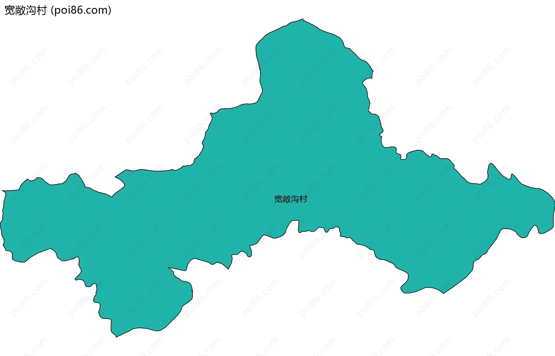 宽敞沟村边界地图