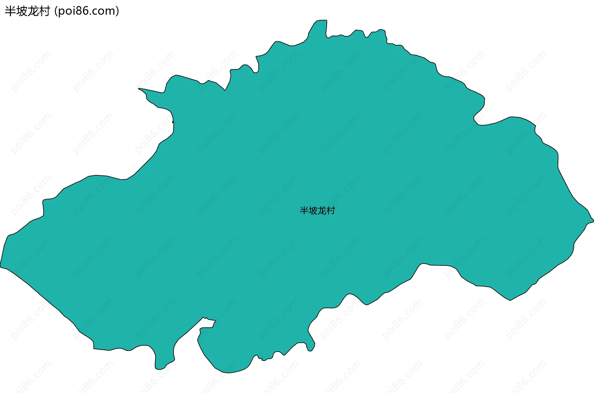 半坡龙村边界地图