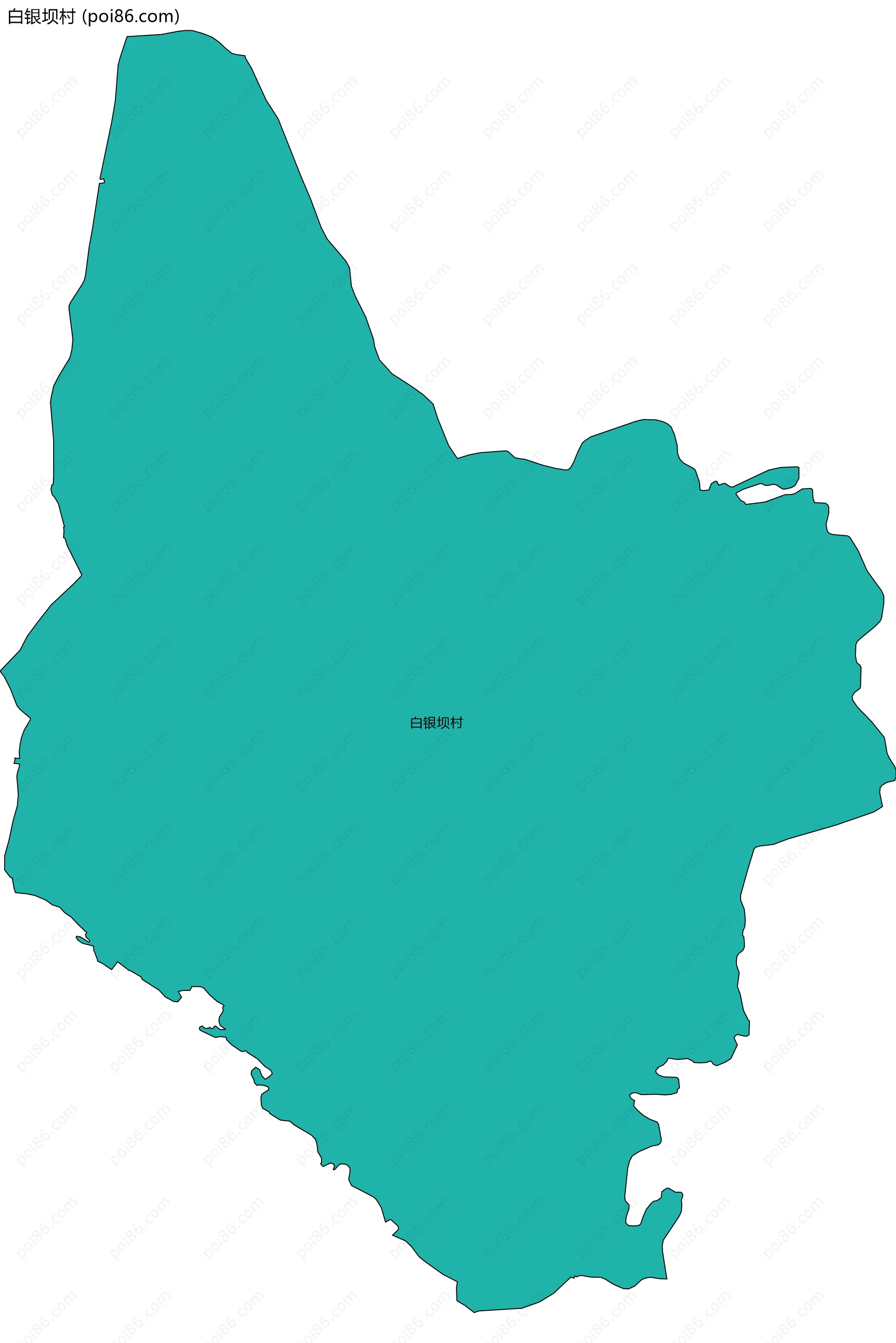 白银坝村边界地图