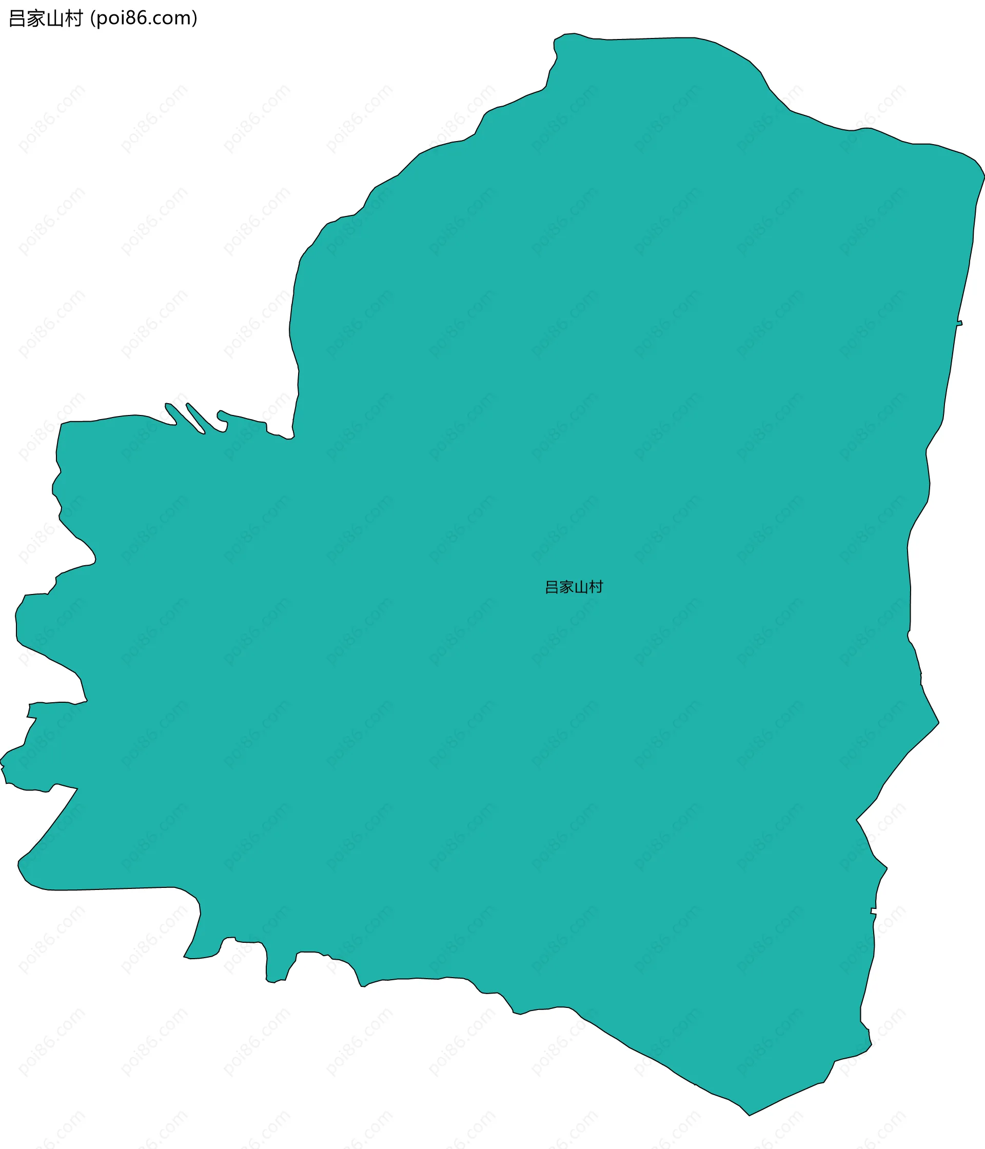 吕家山村边界地图