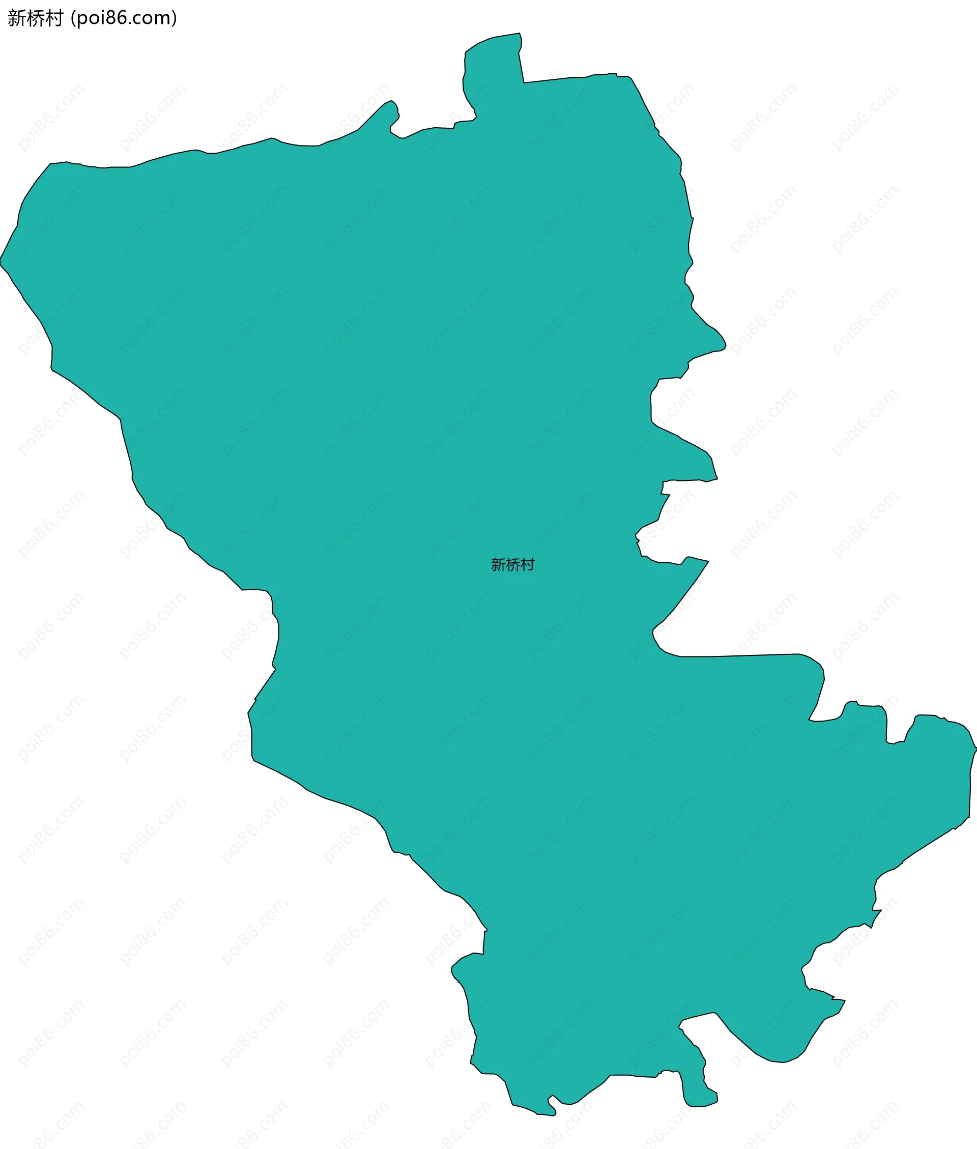 新桥村边界地图