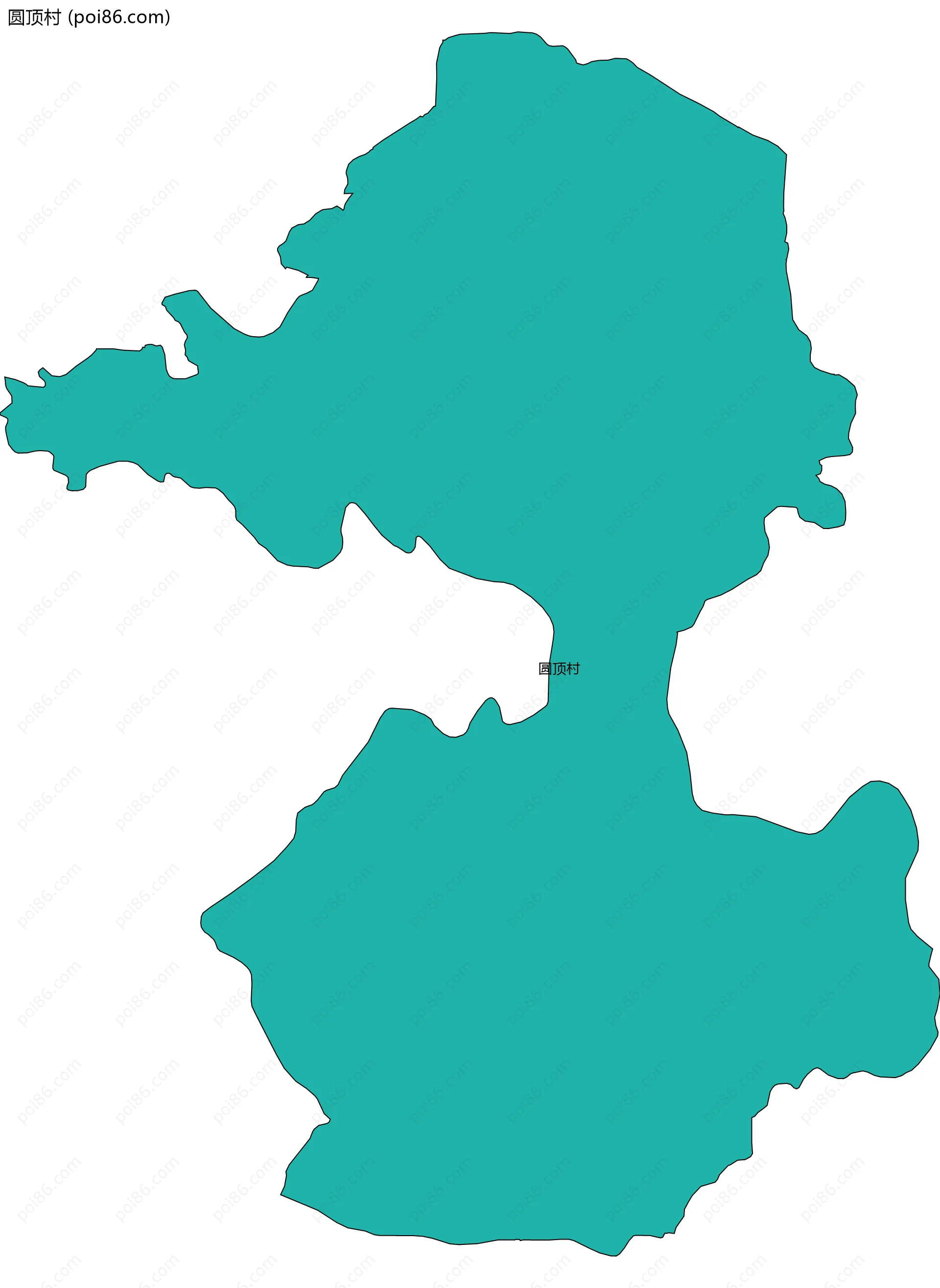 圆顶村边界地图