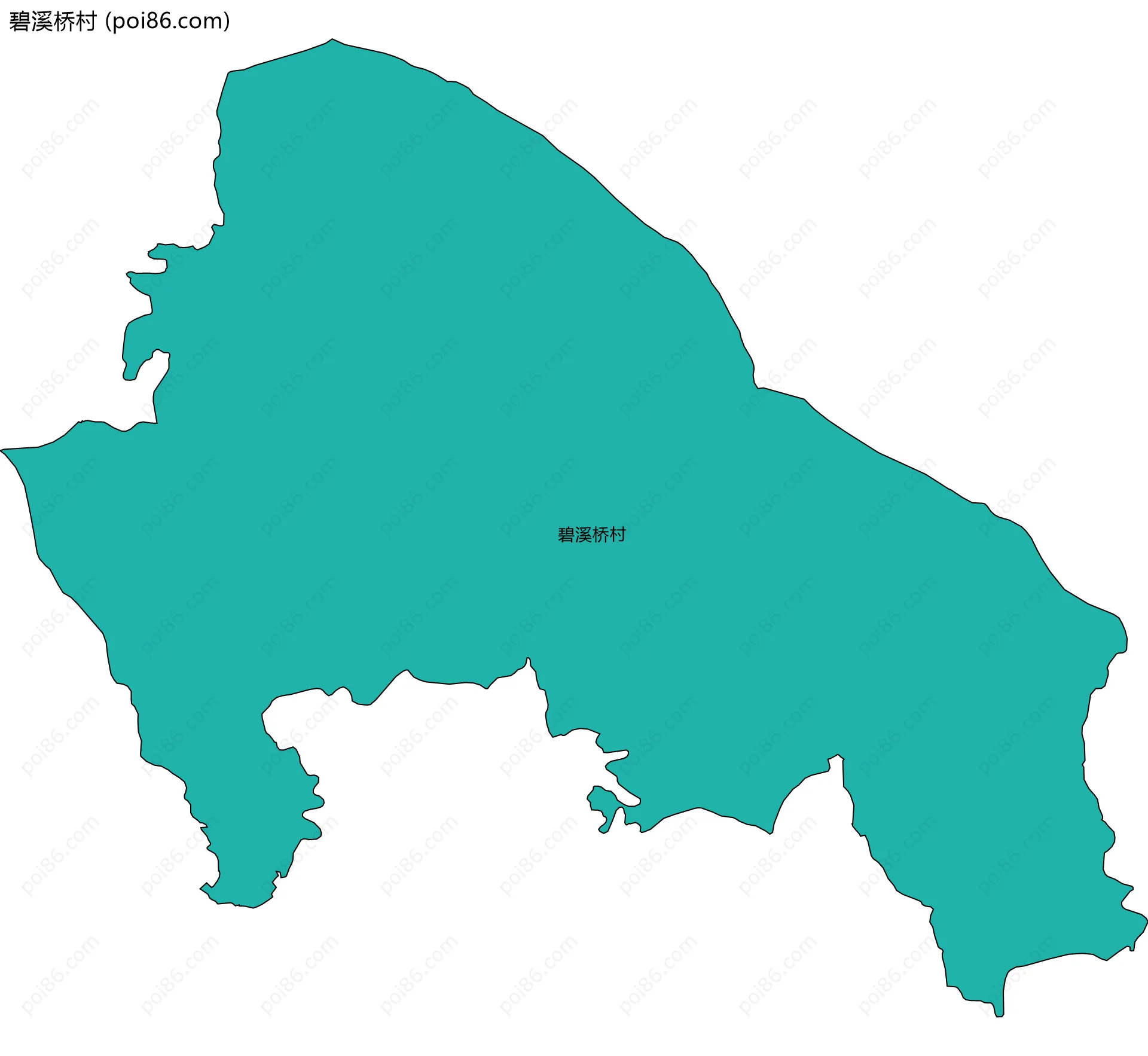 碧溪桥村边界地图