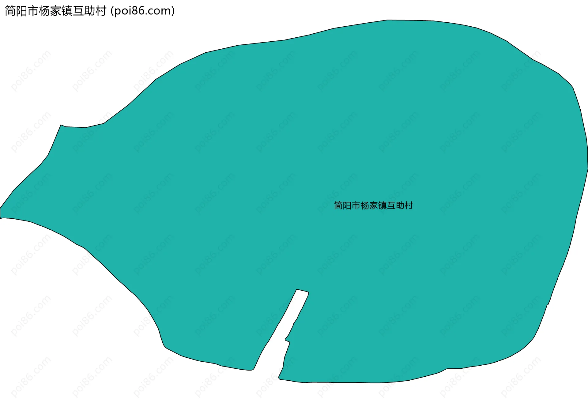 简阳市杨家镇互助村边界地图