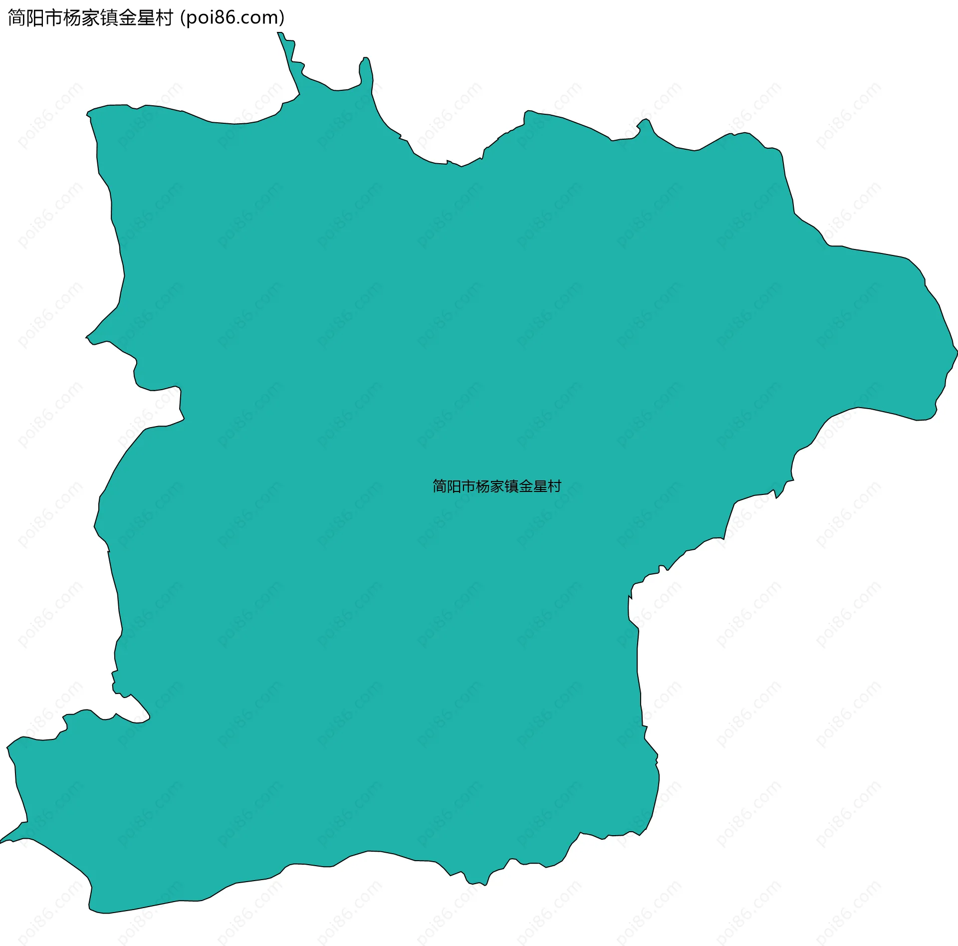 简阳市杨家镇金星村边界地图