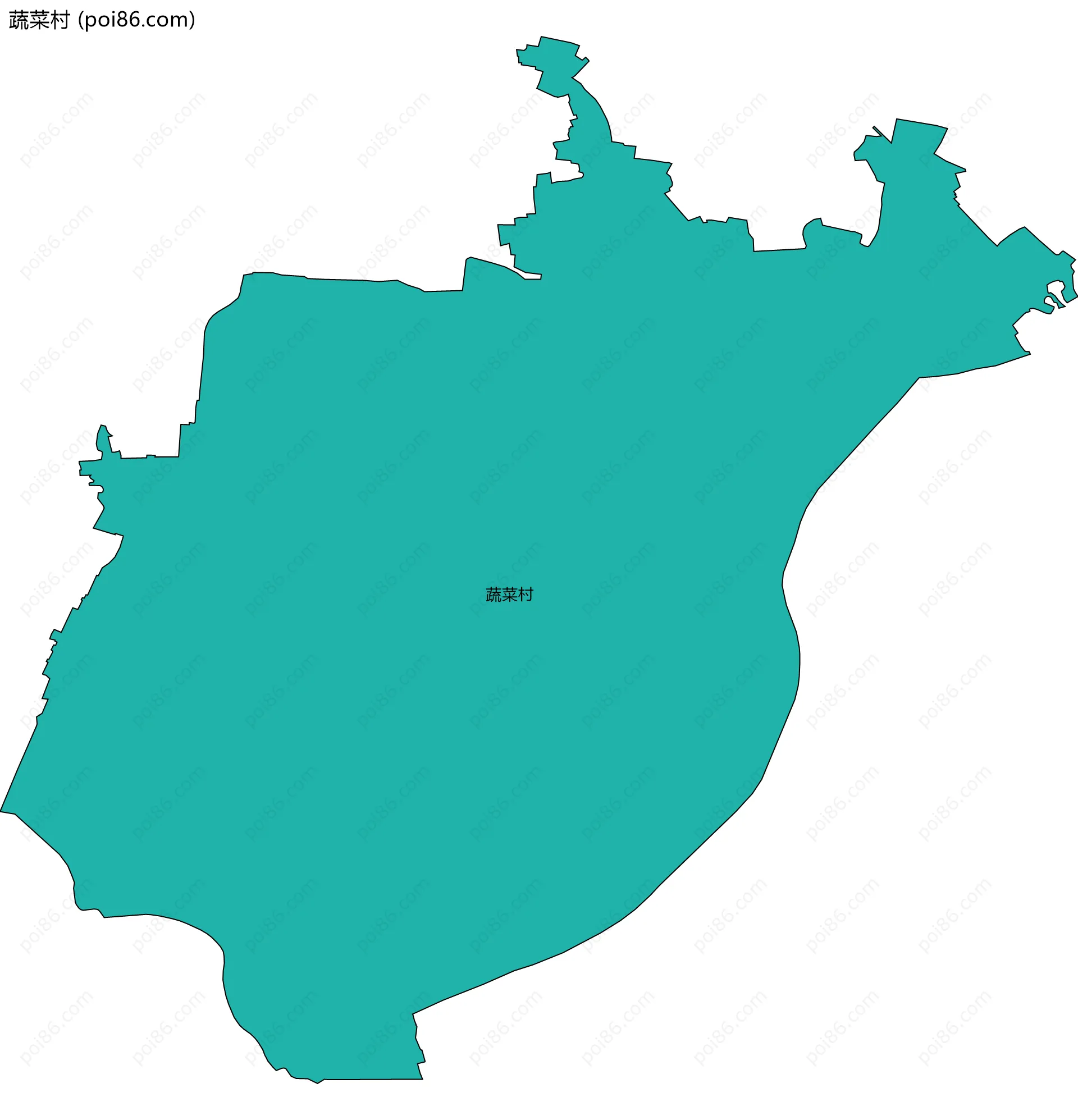 蔬菜村边界地图