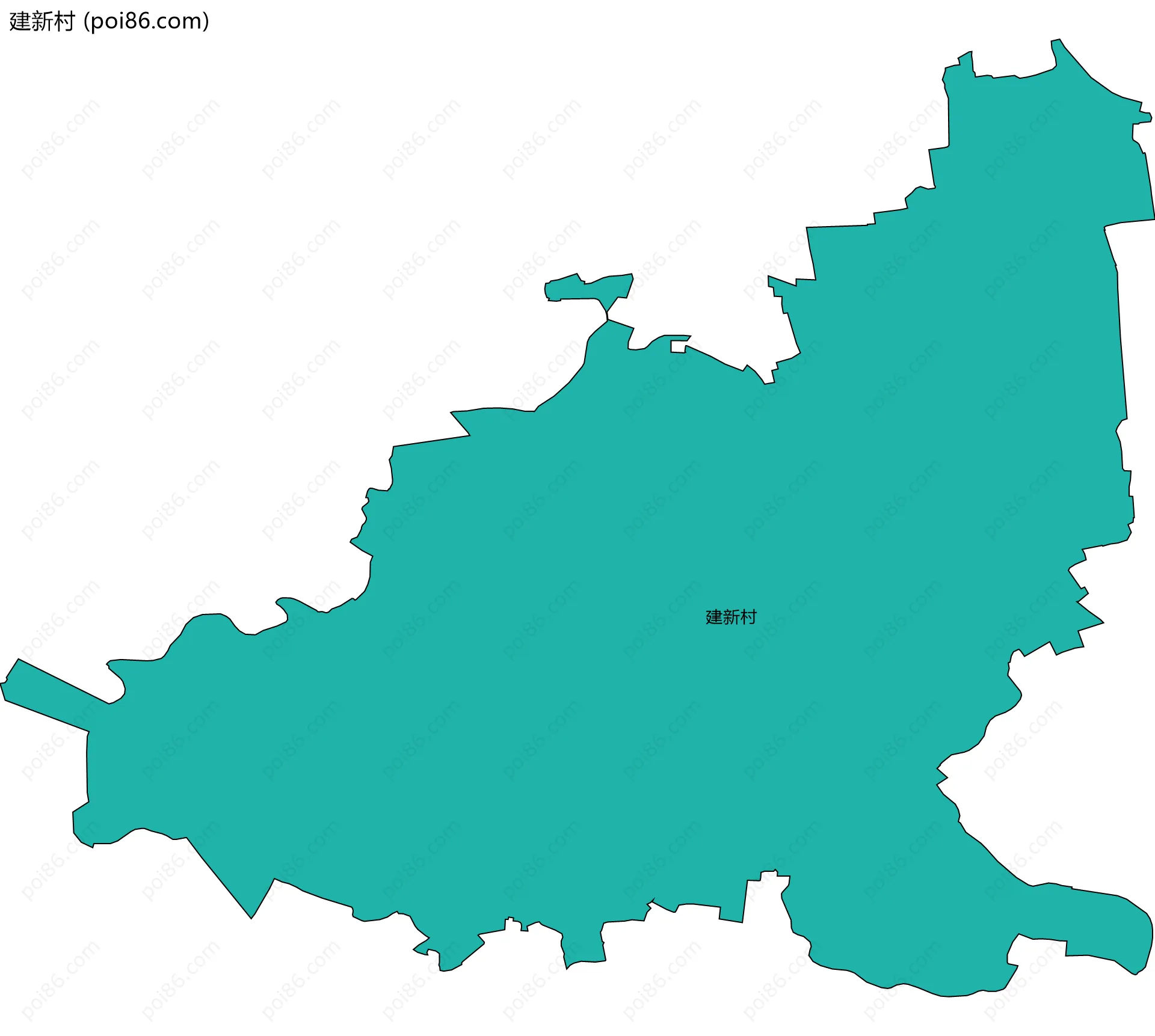 建新村边界地图