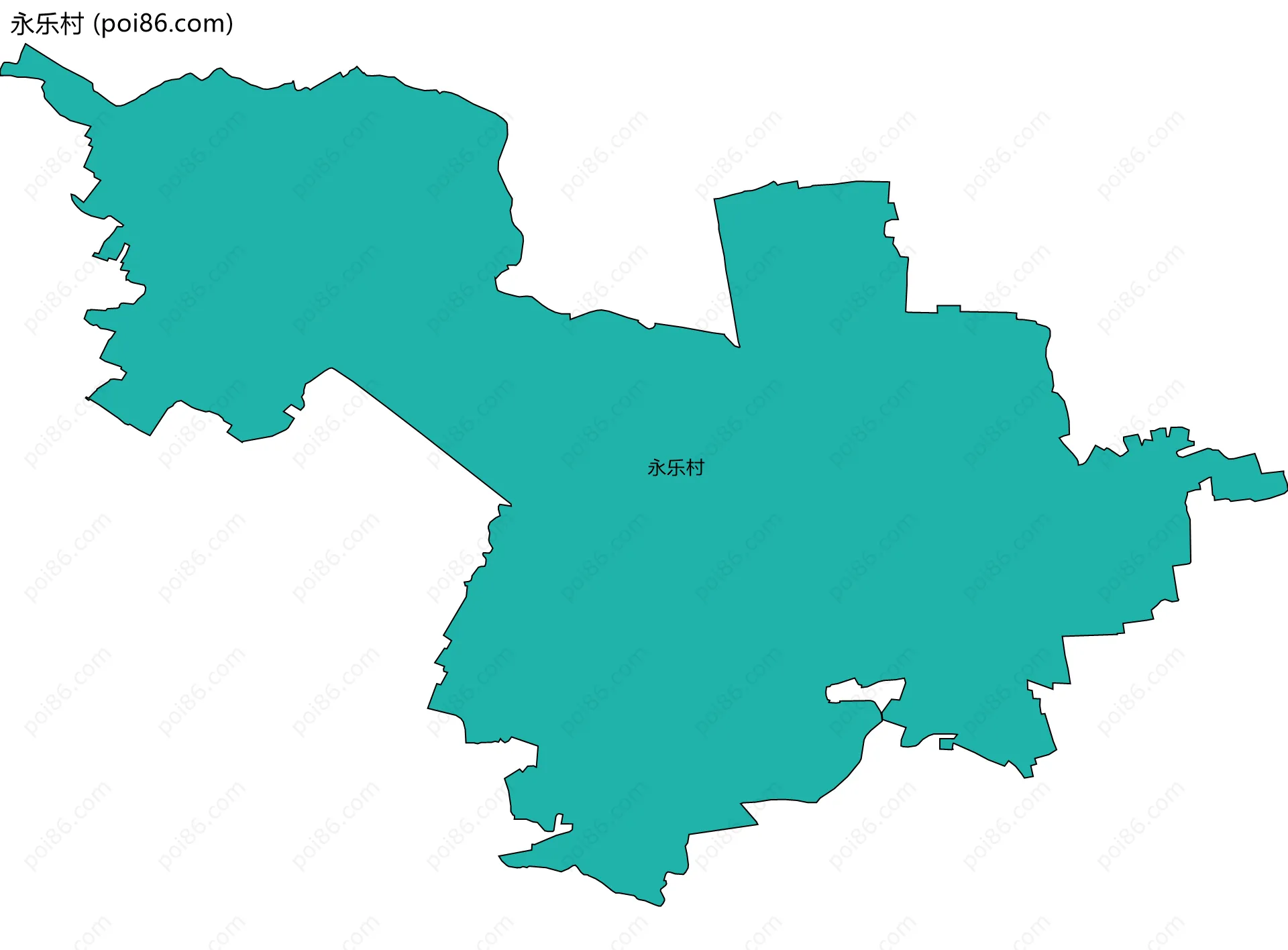 永乐村边界地图