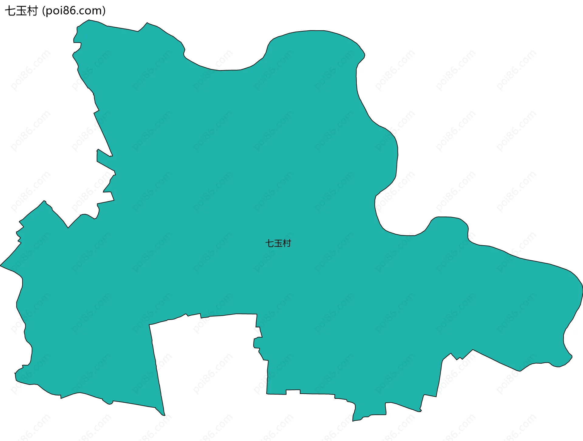 七玉村边界地图