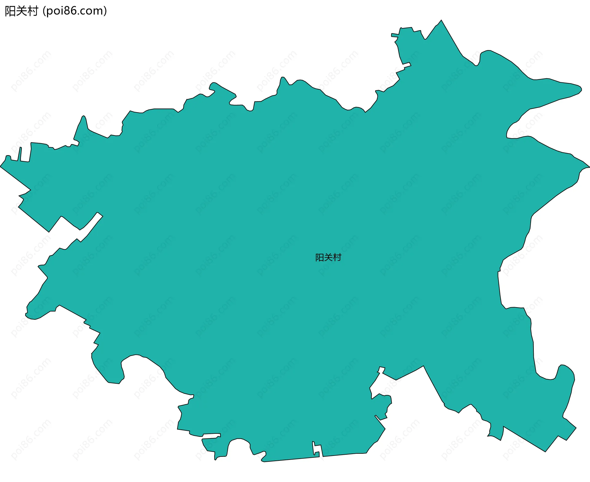 阳关村边界地图