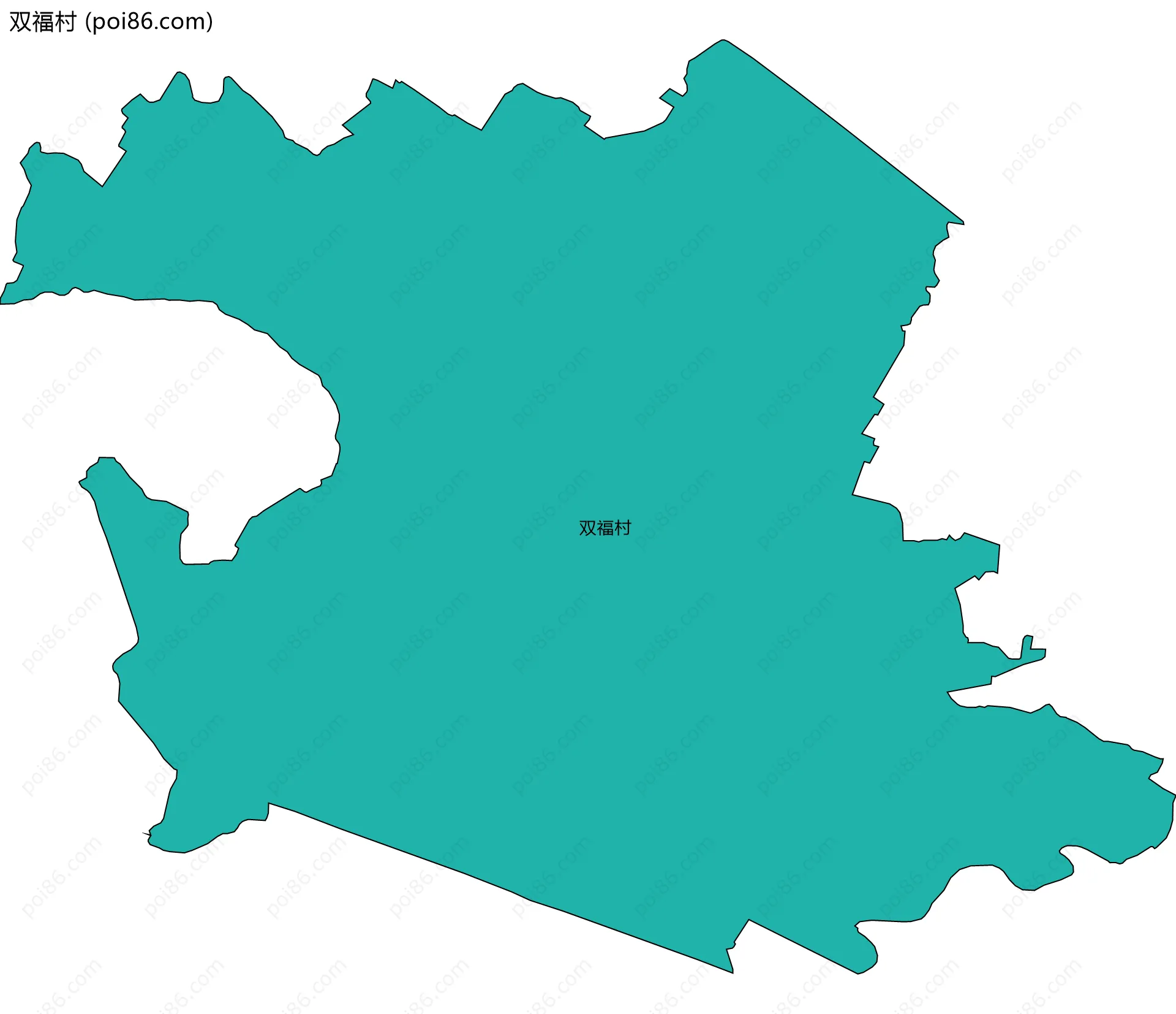 双福村边界地图