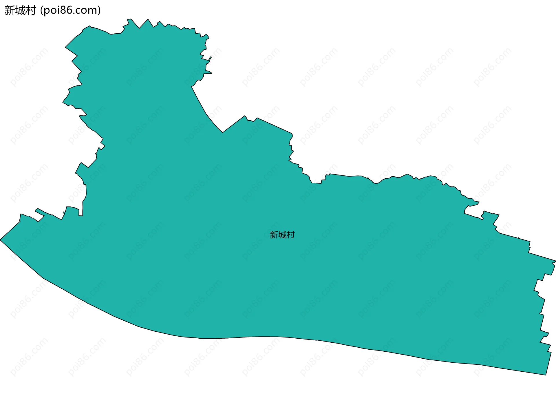 新城村边界地图