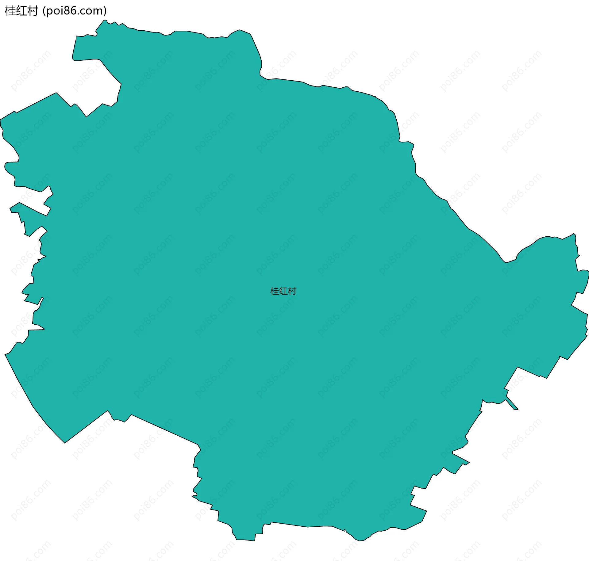 桂红村边界地图