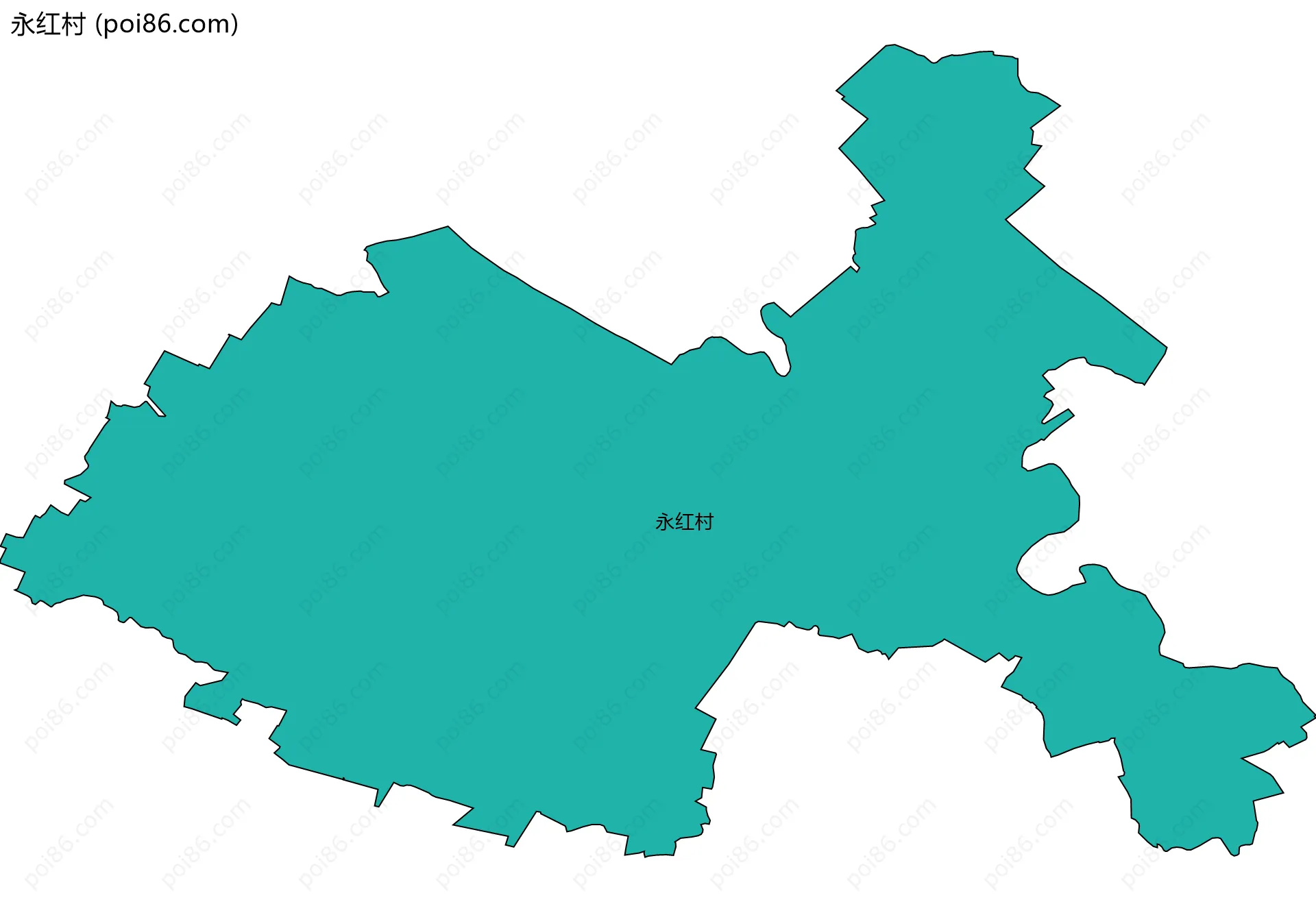 永红村边界地图