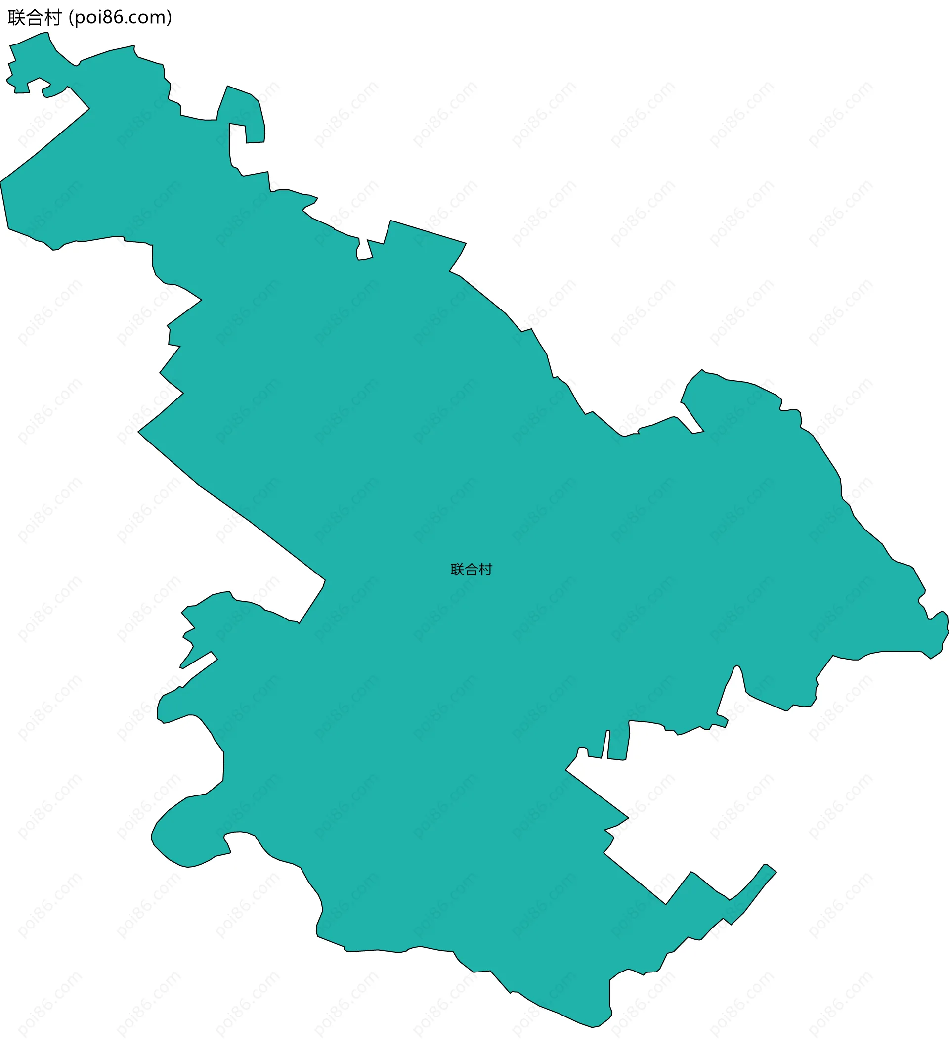 联合村边界地图