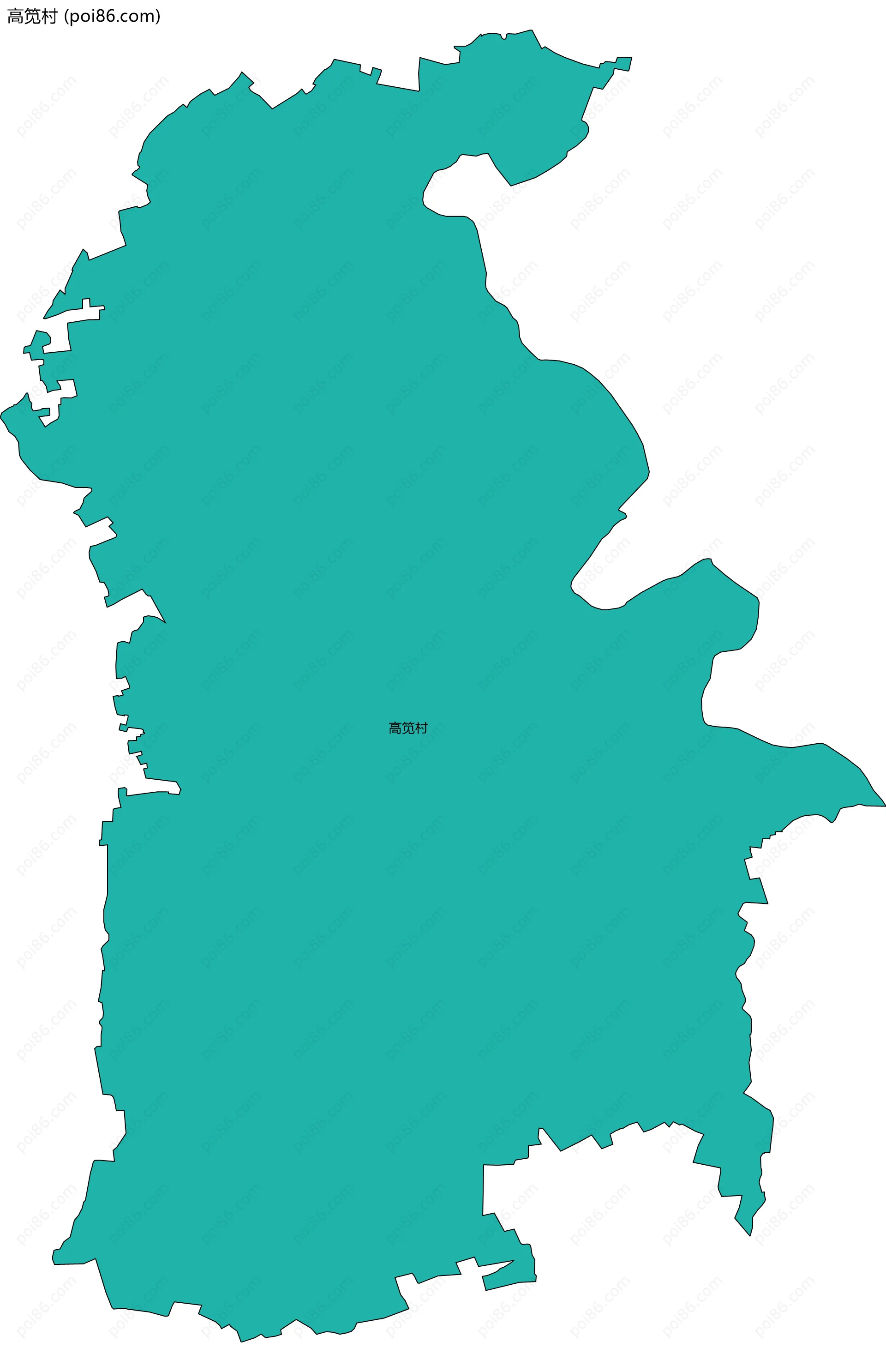 高笕村边界地图