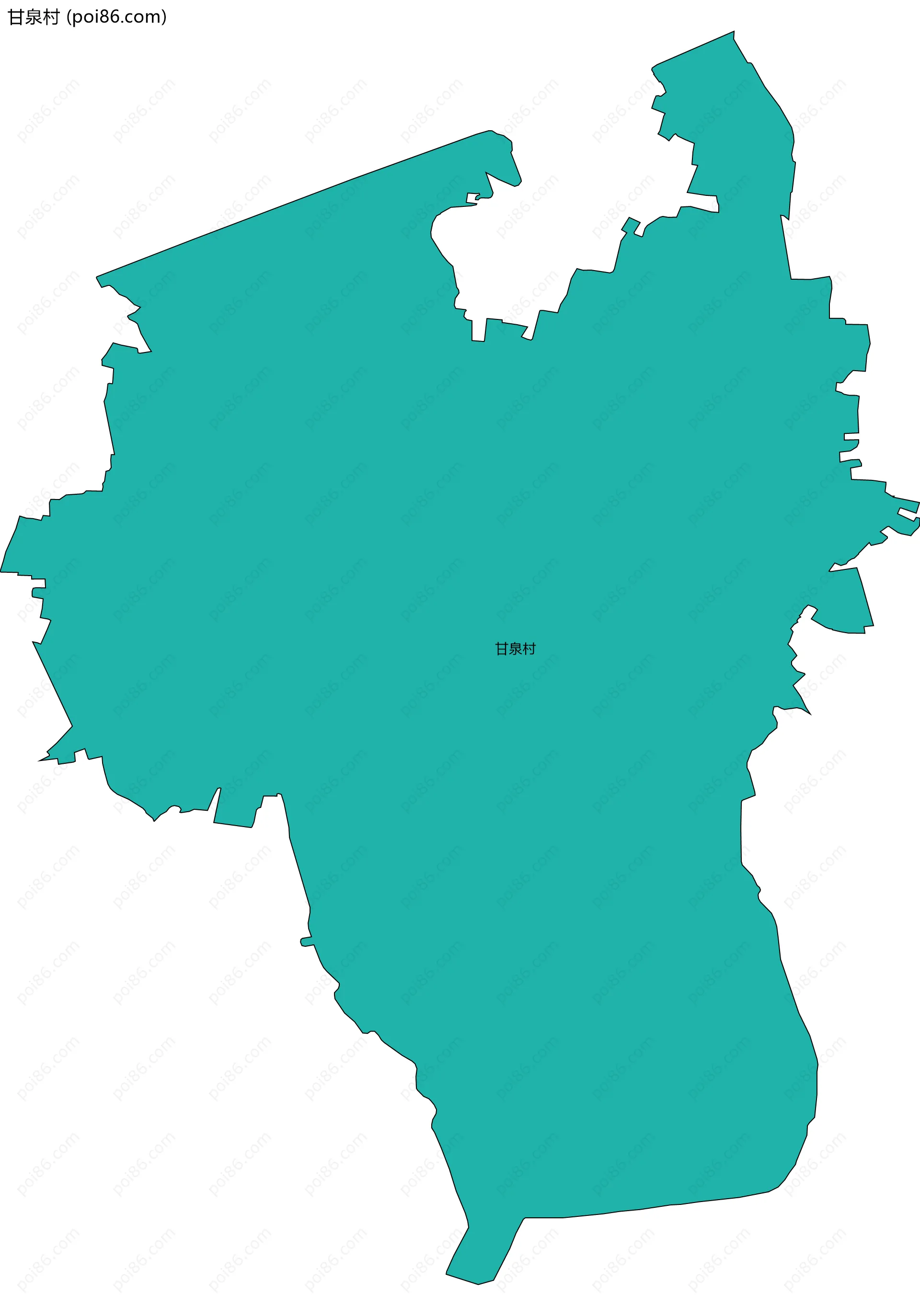 甘泉村边界地图