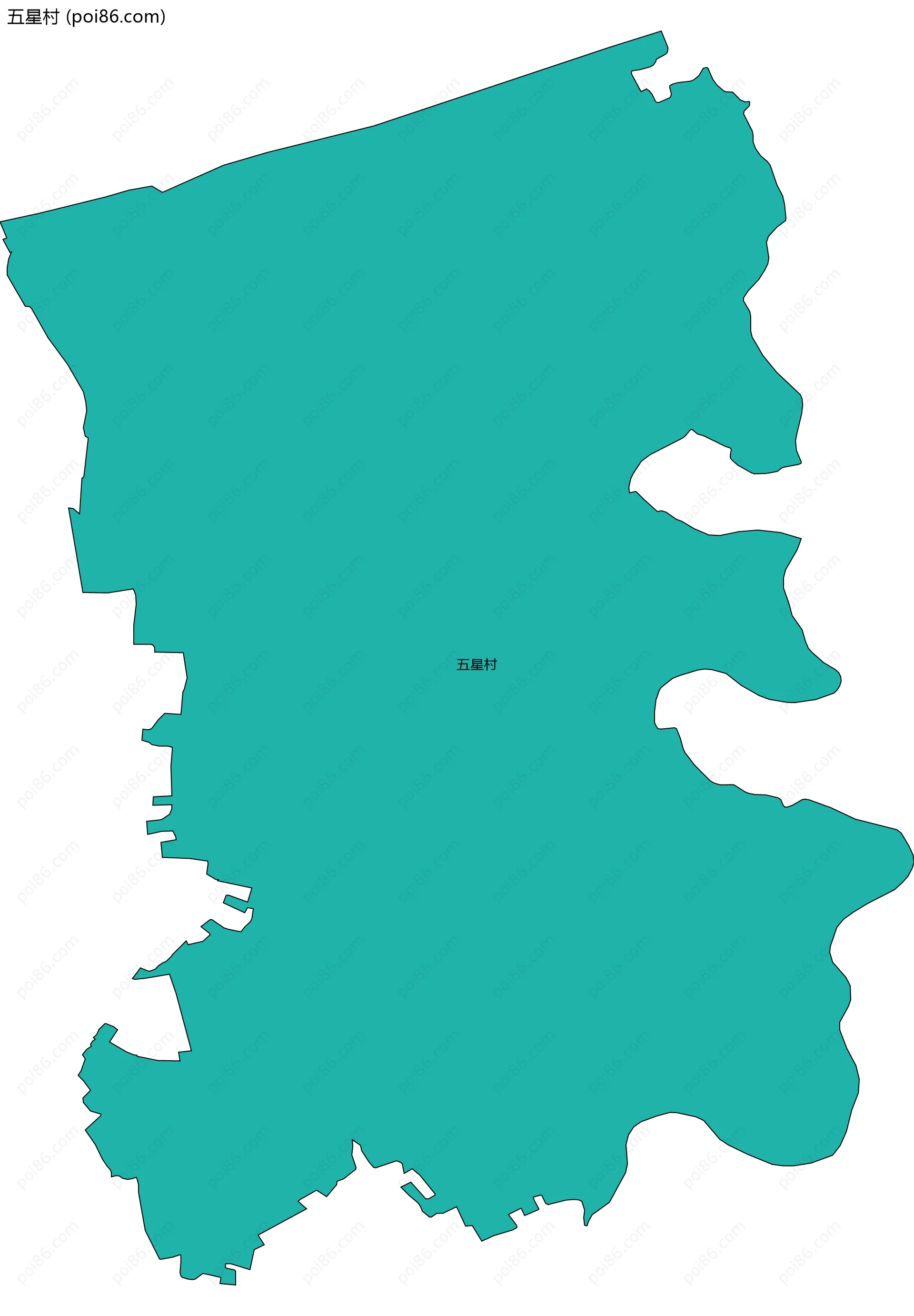 五星村边界地图