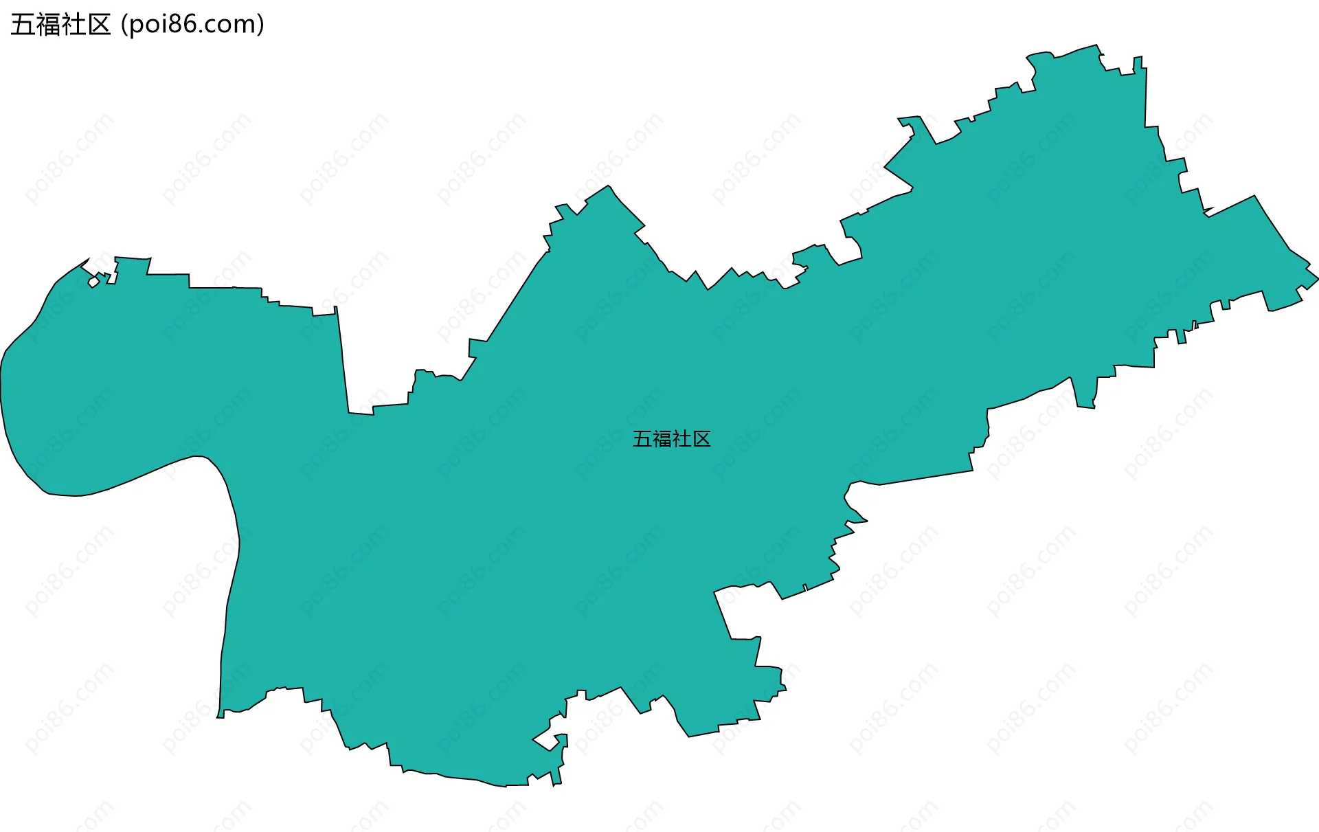 五福社区边界地图