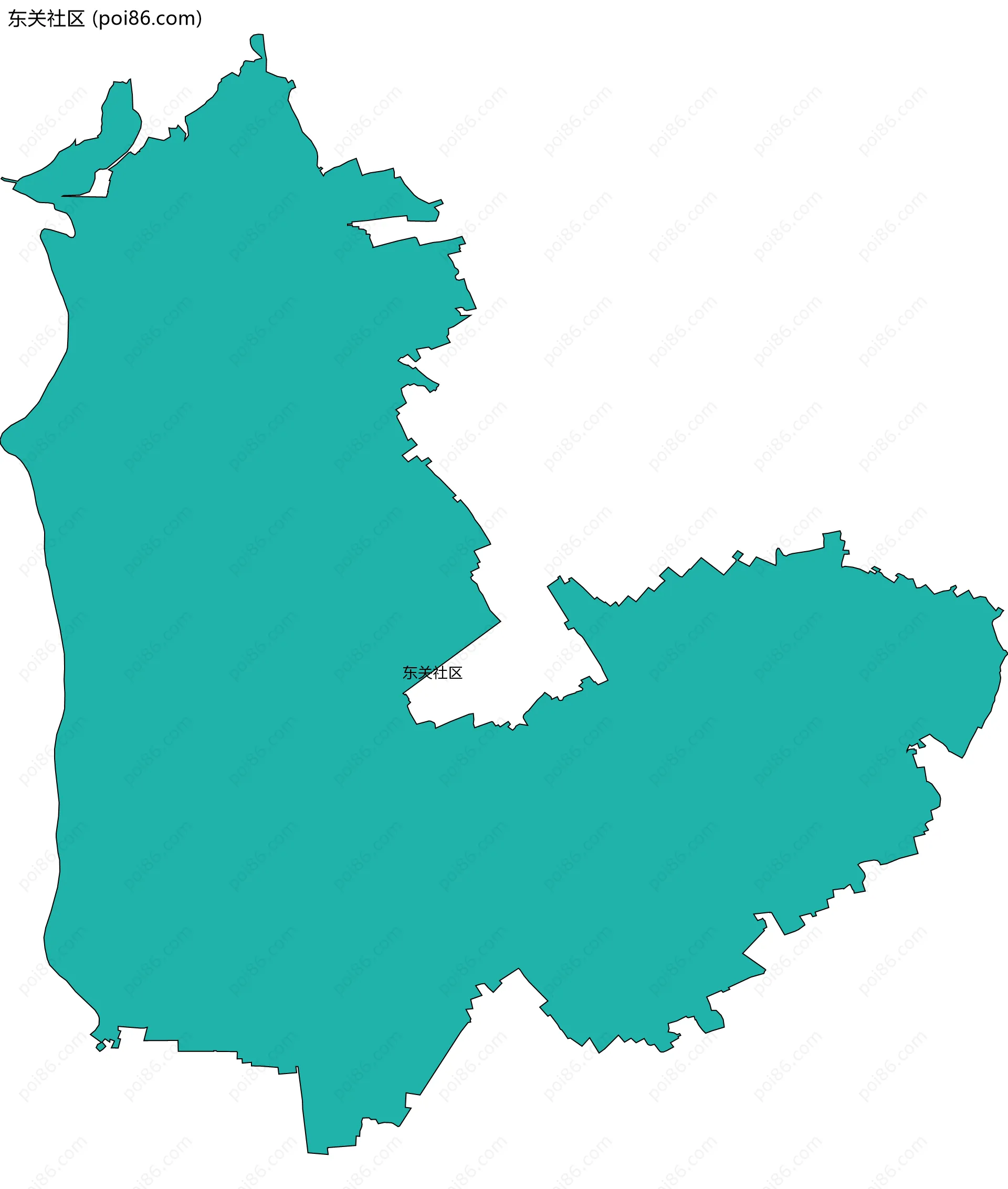 东关社区边界地图